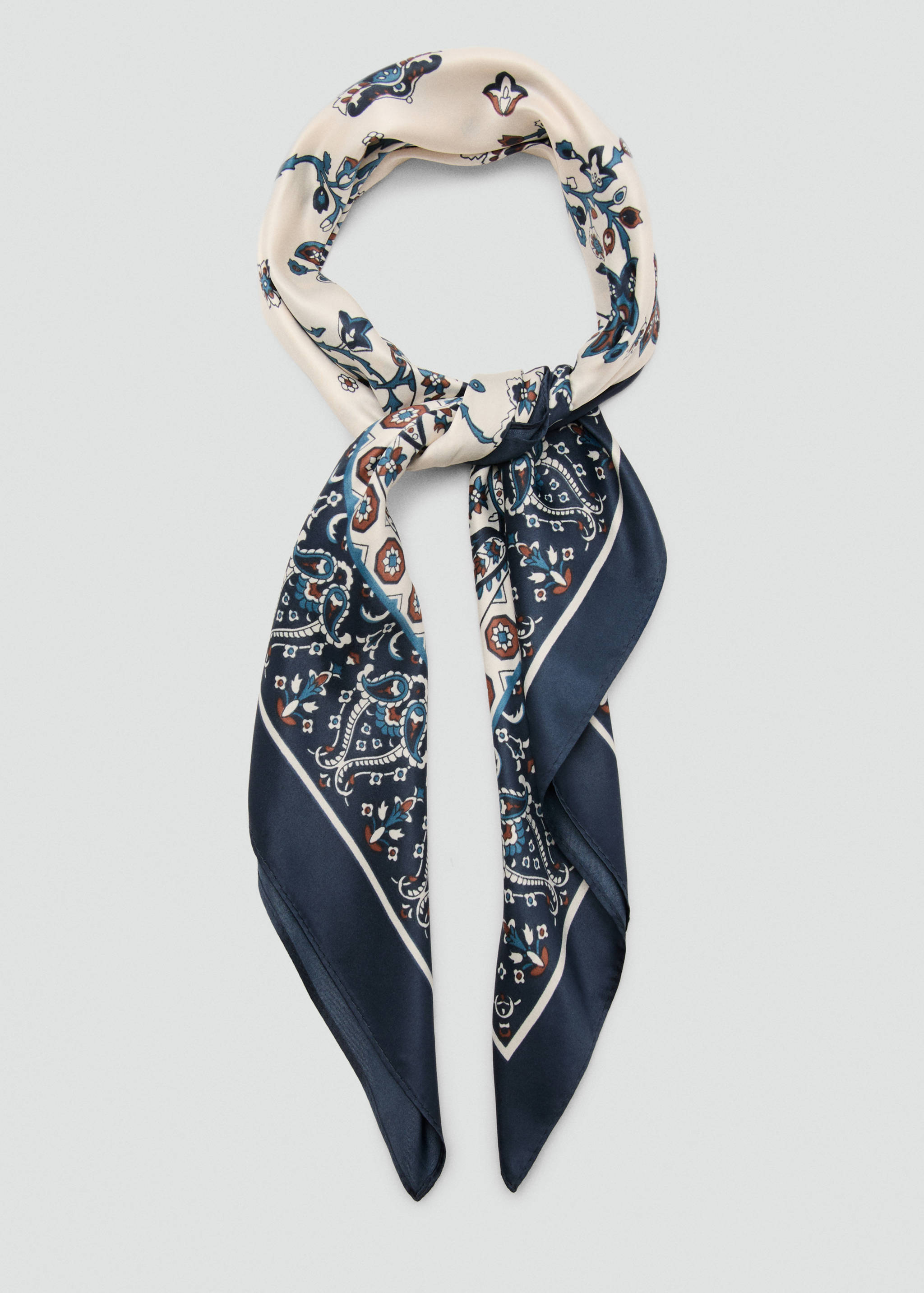 Paisley satin scarf - Details of the article 1