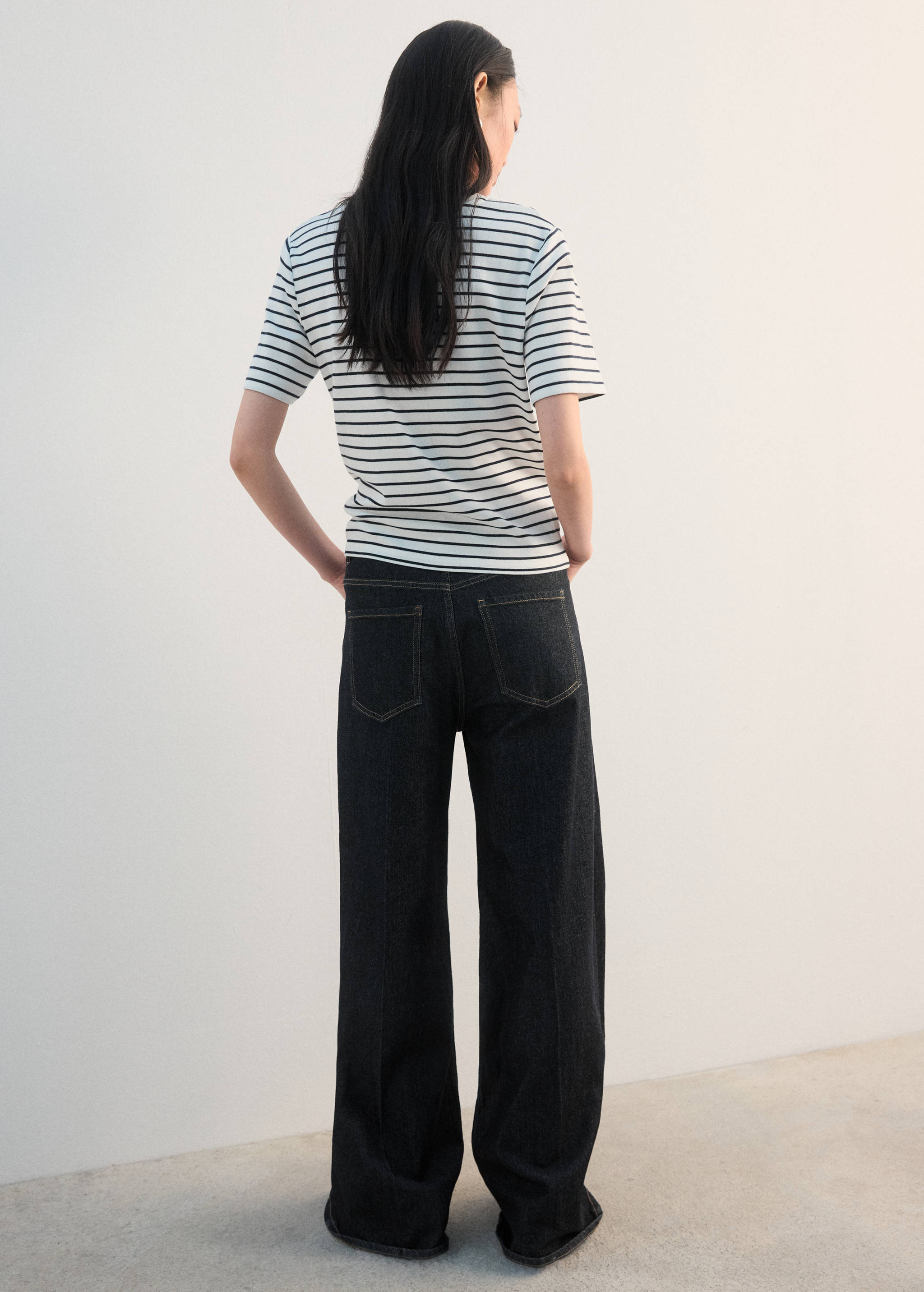 Chemise rayée avec détails brodés - Verso de l’article