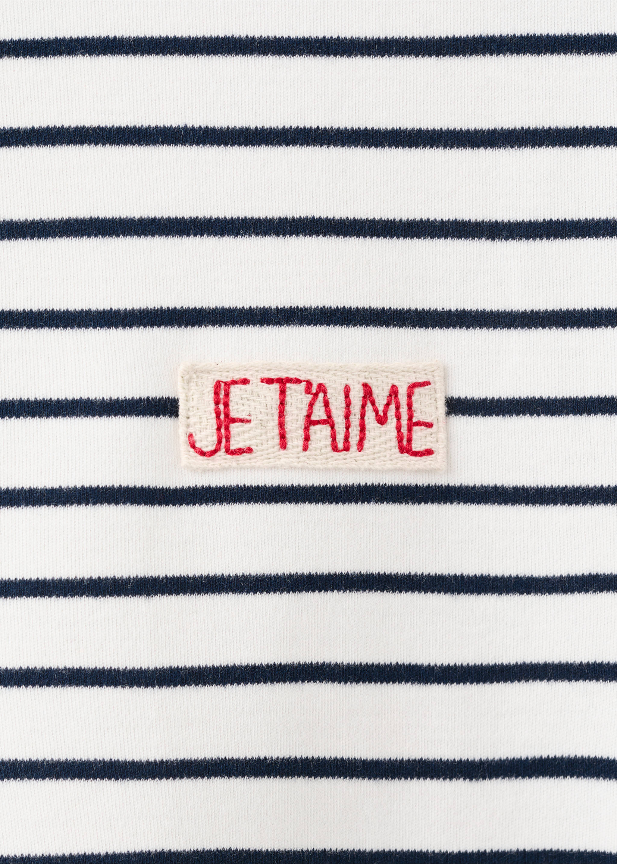 Chemise rayée avec détails brodés - Détail de l'article 8, Bleu marine. Ref: 27002543-00.