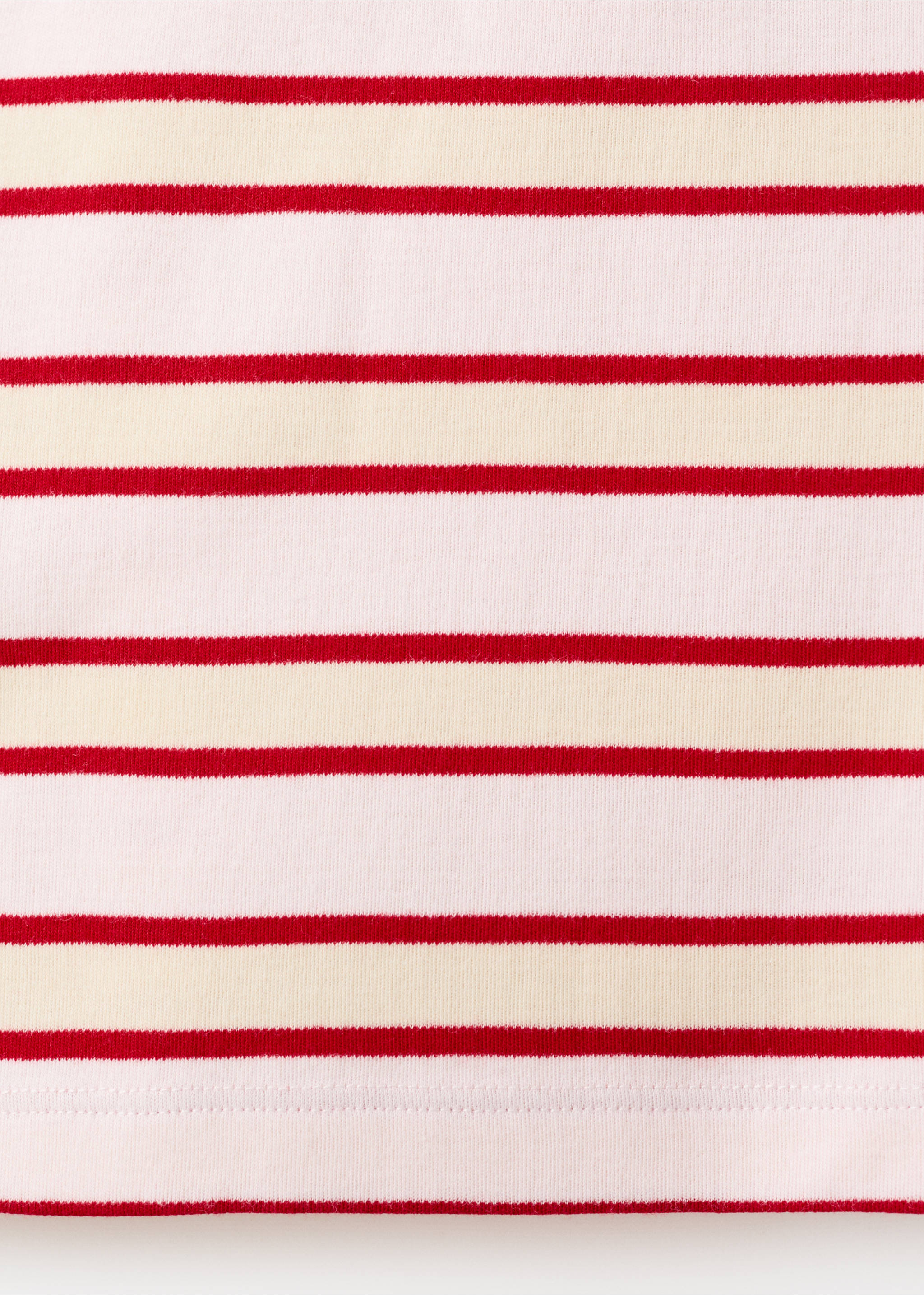 Chemise rayée avec détails brodés - Détail de l'article 8, Rouge. Ref: 27002543-00.