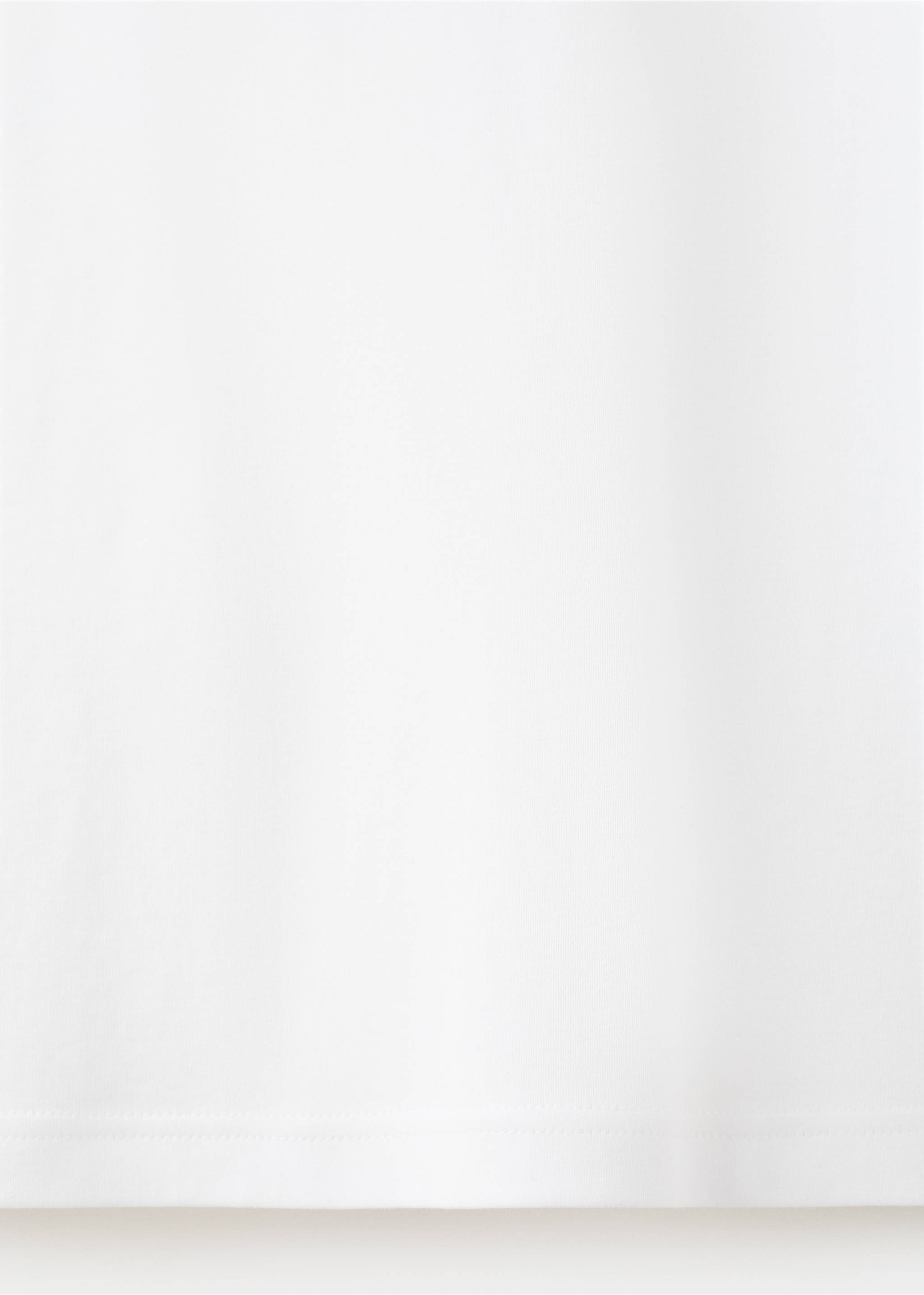 Хлопковая футболка со сборками - Деталь изделия 0, Белый. Ref: 27002544-00.