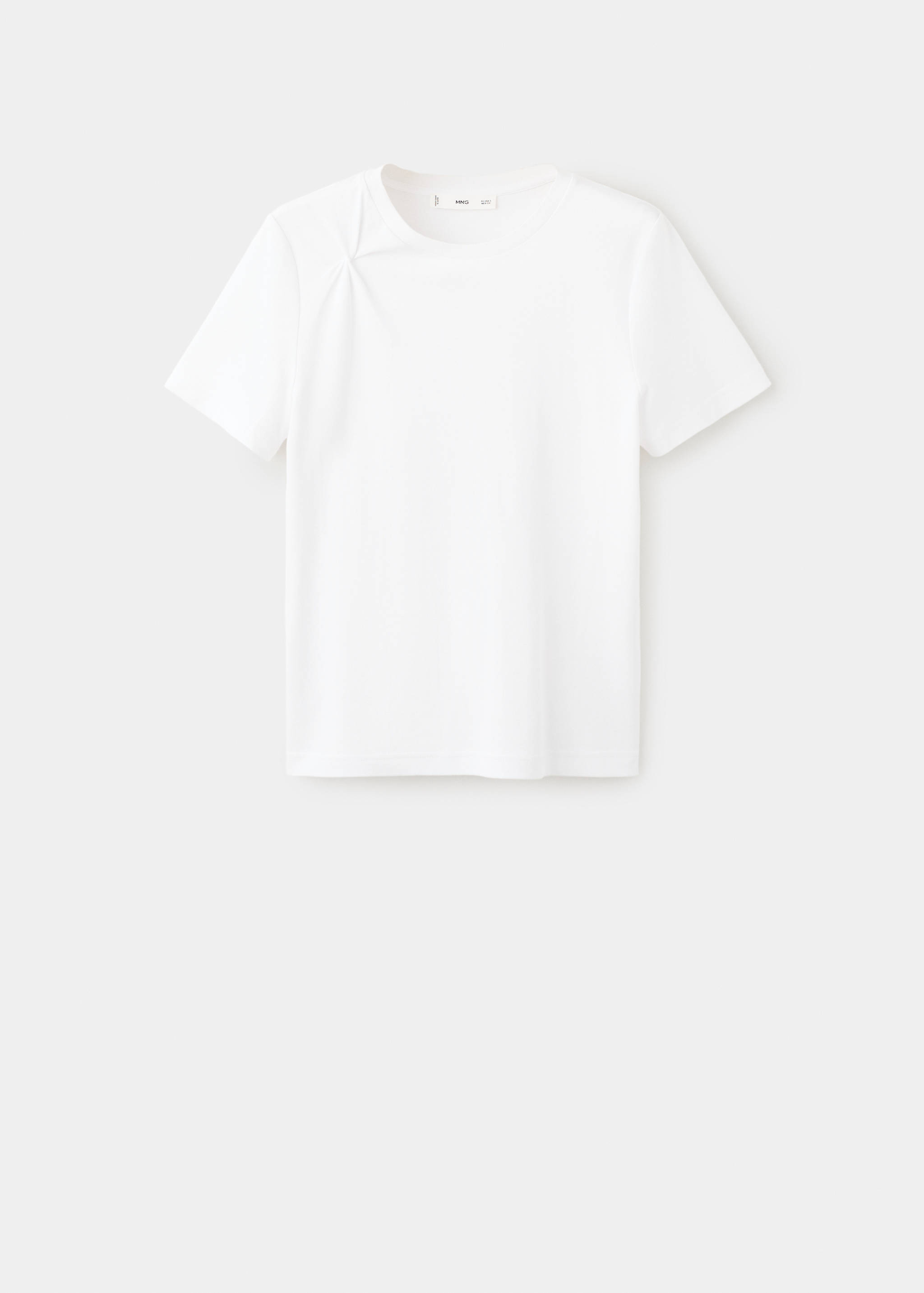 Cotton t-shirt with pucker detail - Article without model
