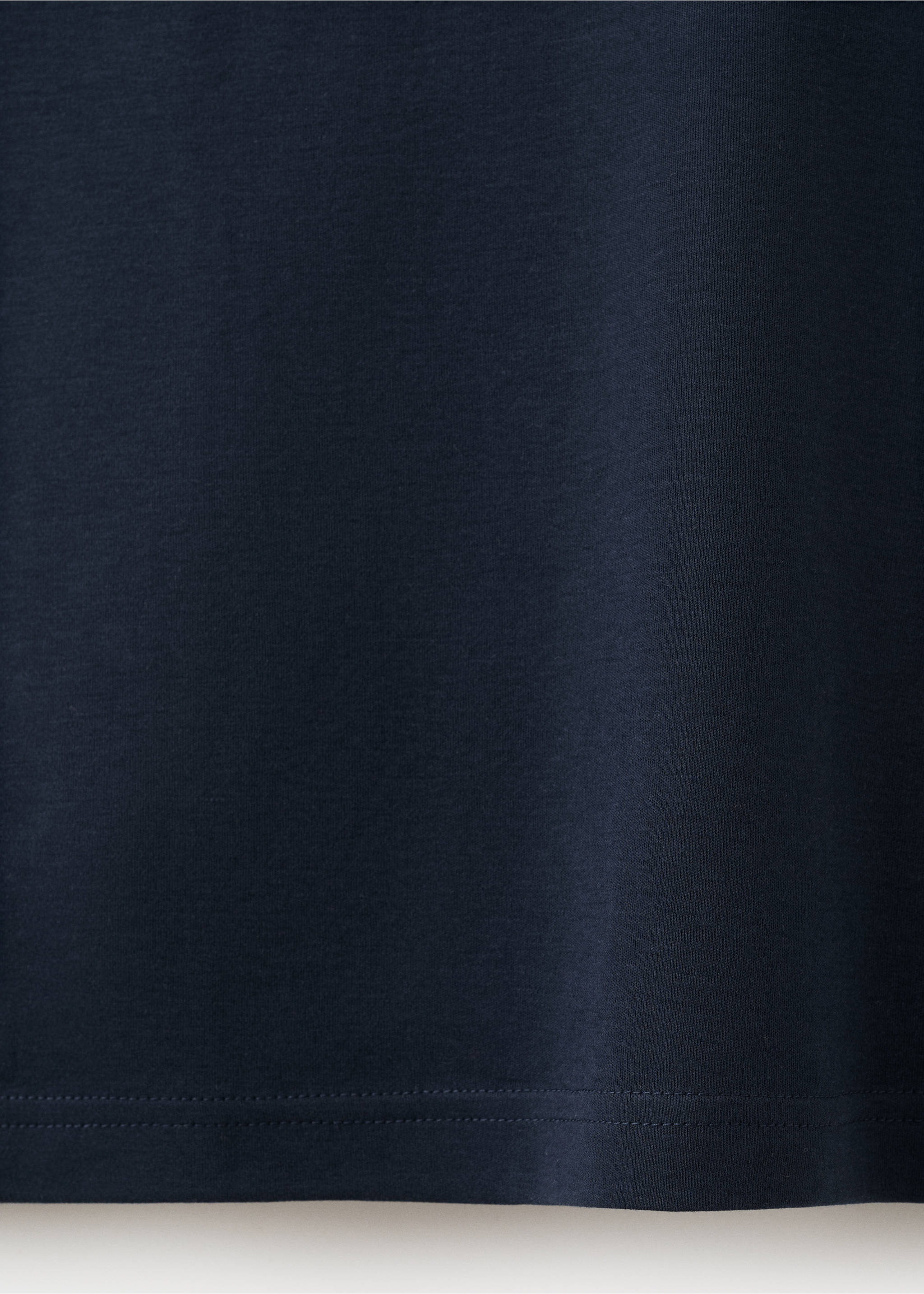 Cotton t-shirt with pucker detail - Details of the article 0, Navy. Ref: 27002544-00.