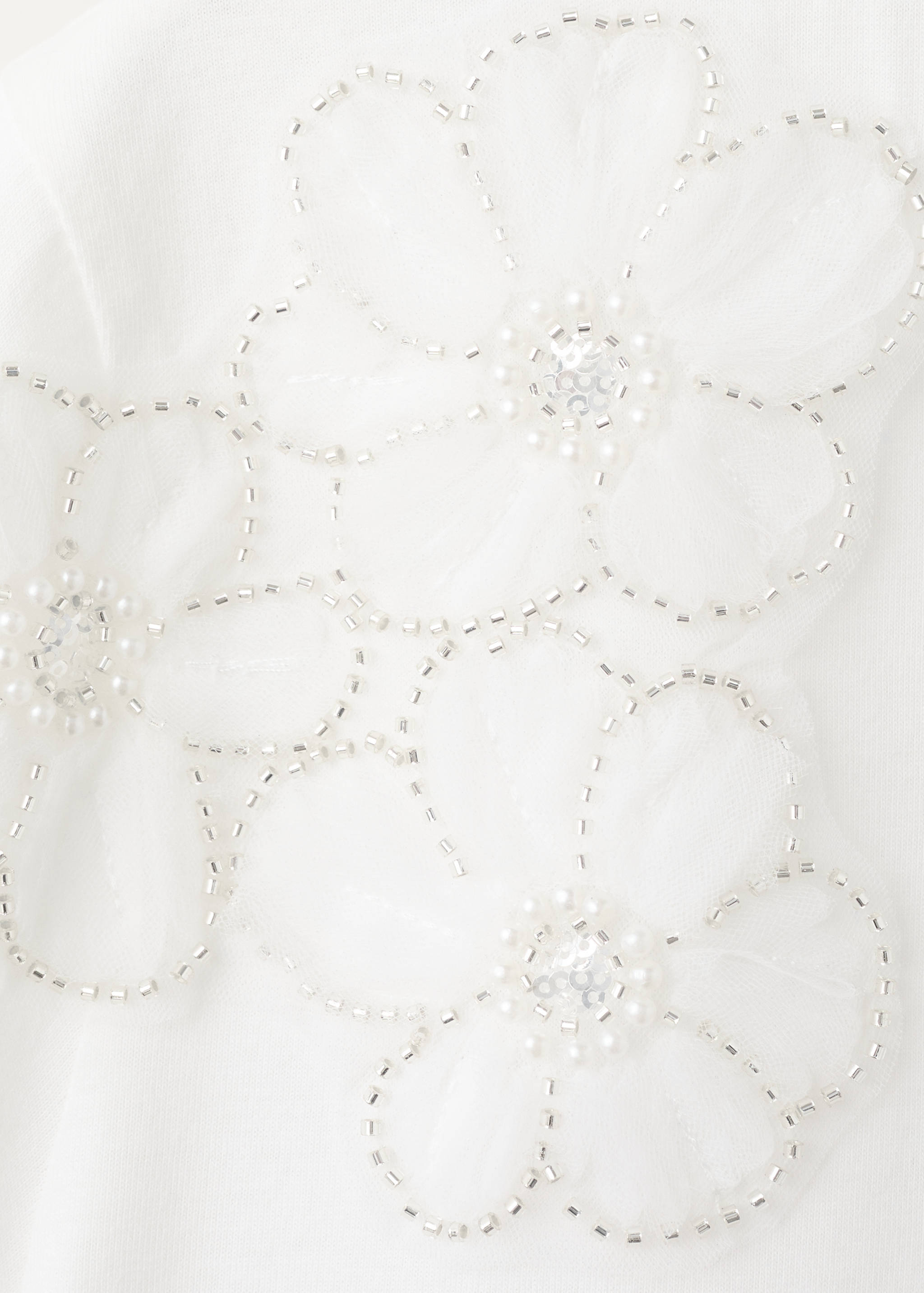 Floral-embroidered cotton t-shirt - Details of the article 8