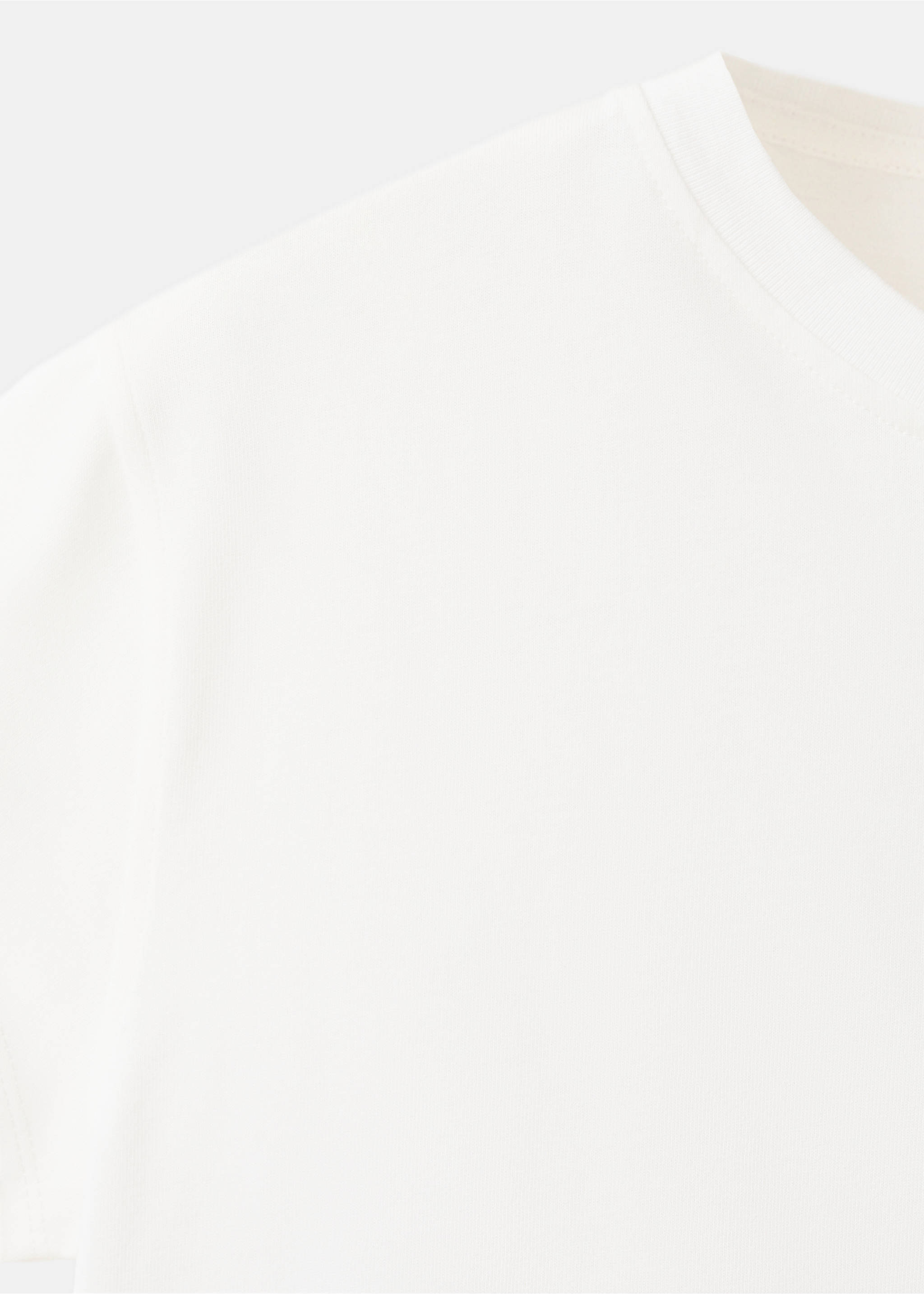 刺绣花卉棉质T恤 - null, 灰白. Ref: 27002548-00.