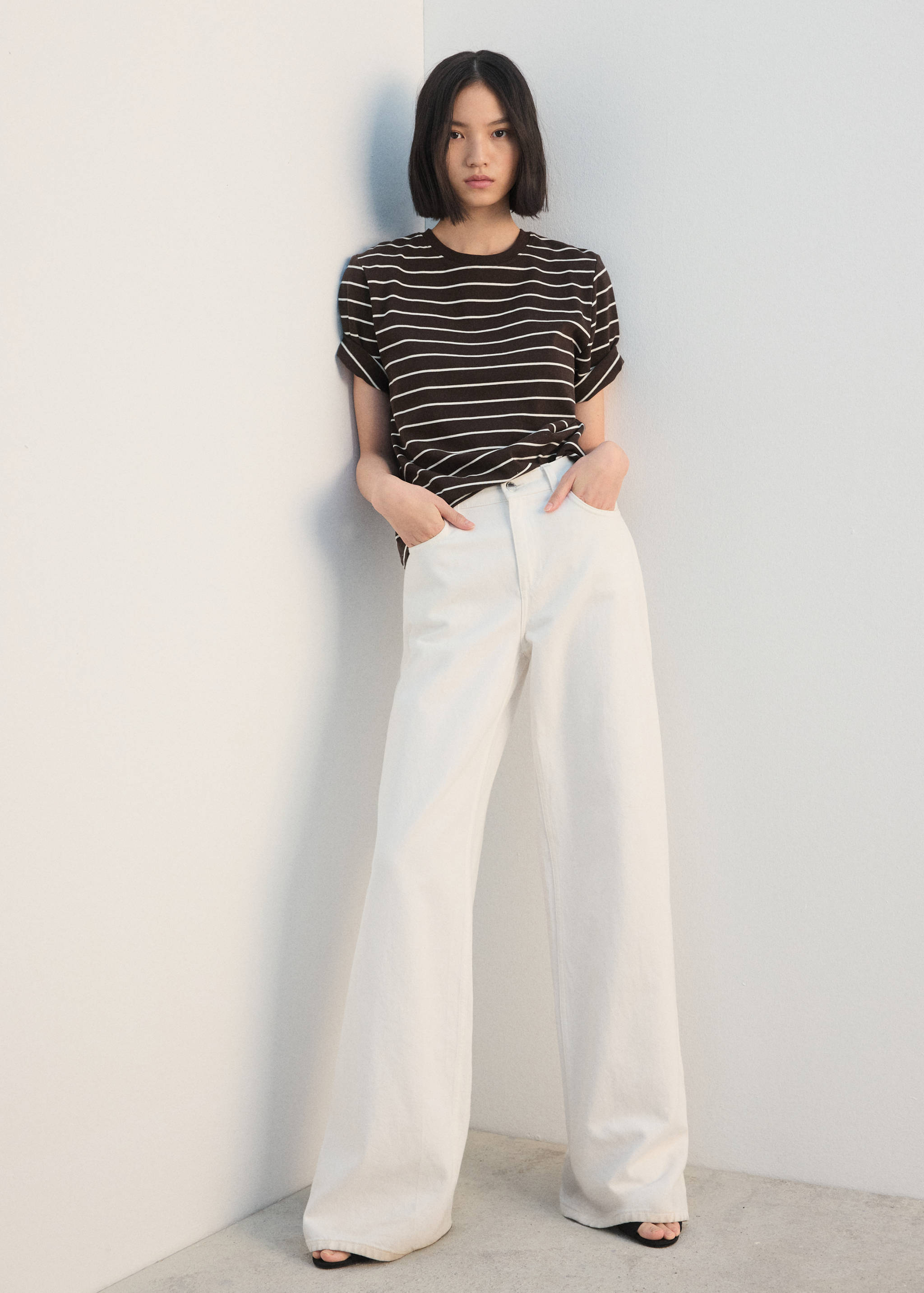 T-shirt coton à rayures - Plan général