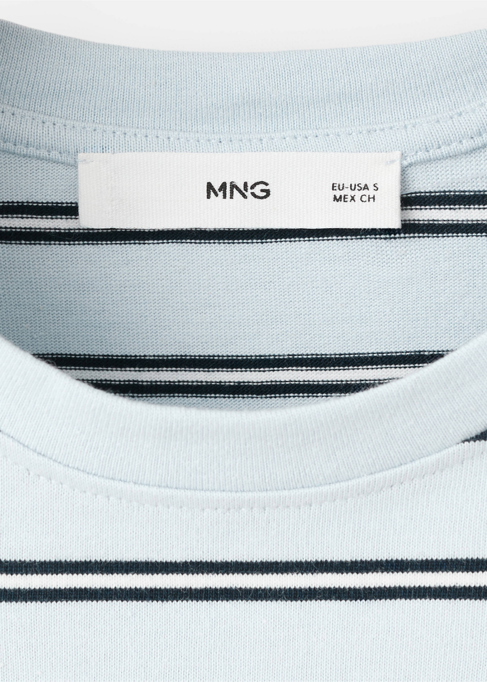 Samarreta cotó ratlles - Detall de l'article 8, Blau cel. Ref: 27002549-00.