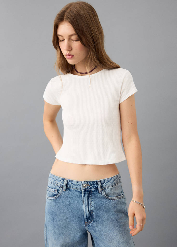 Knitted short-sleeve t-shirt — Off White