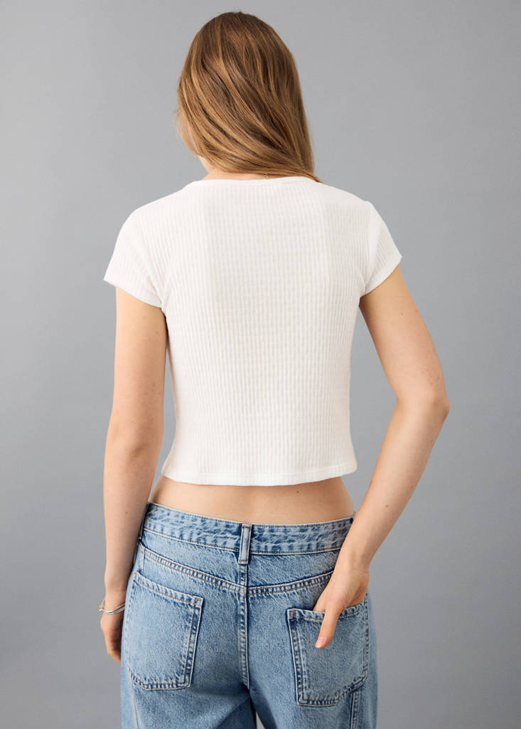 Knitted short-sleeve t-shirt — Off White
