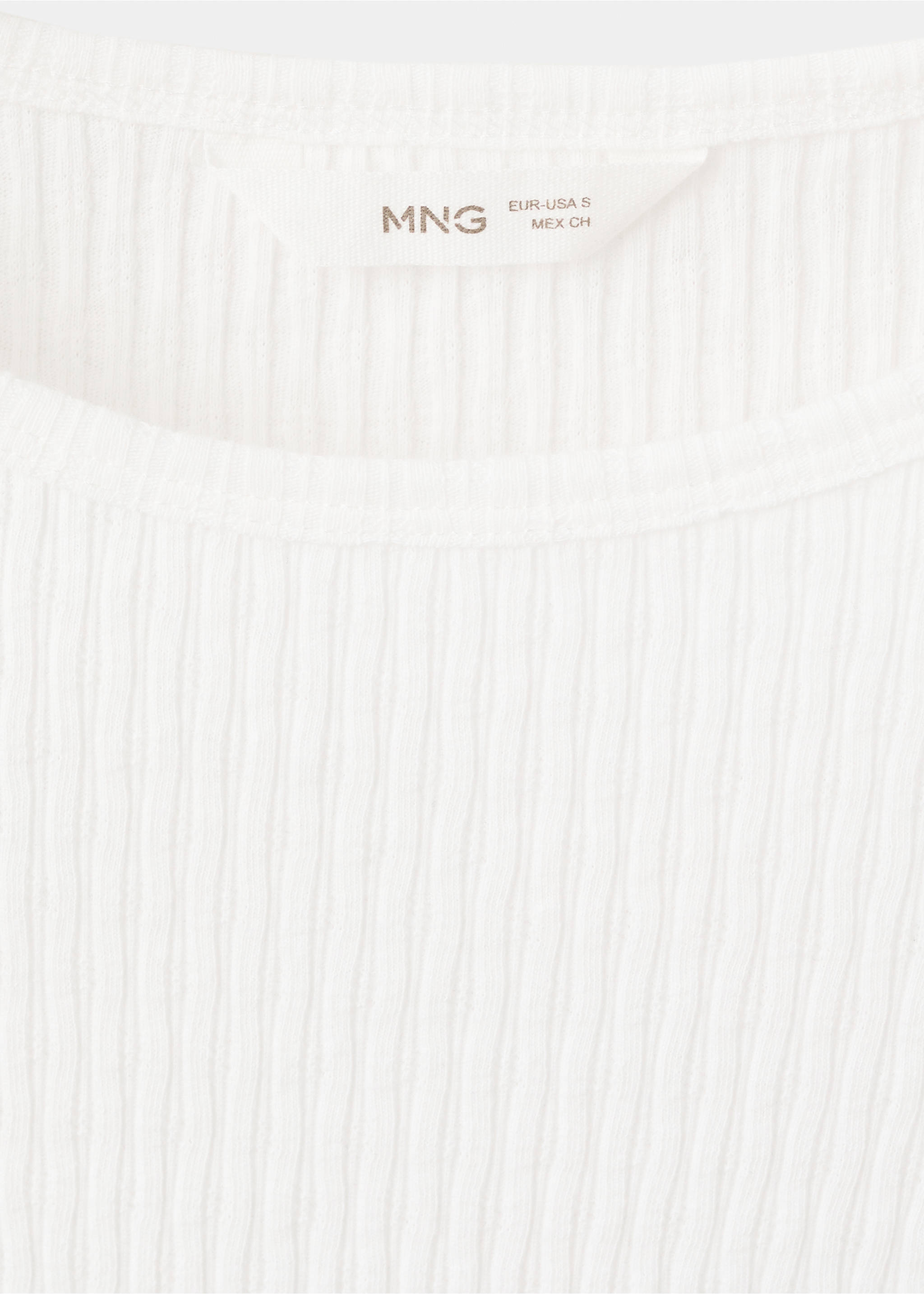 Футболка из трикотажа в рубчик - Деталь изделия 8, Грязно-белый. Ref: 27002550-00.