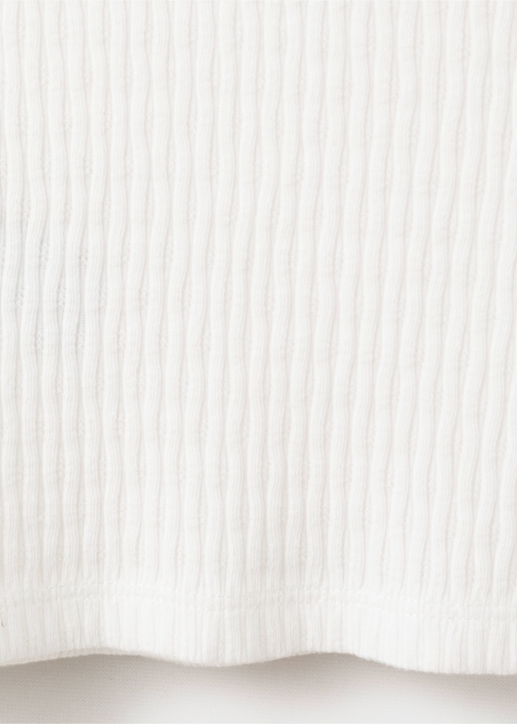 Футболка из трикотажа в рубчик - Деталь изделия 0, Грязно-белый. Ref: 27002550-00.