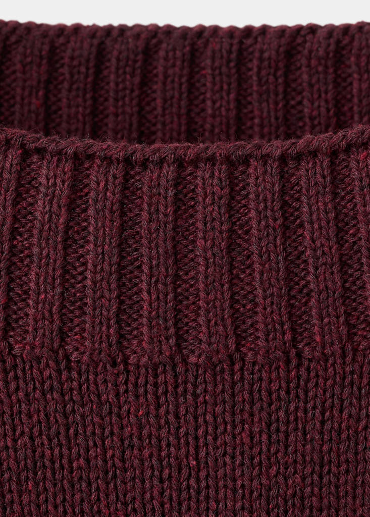 Fine-knit sweater — Maroon
