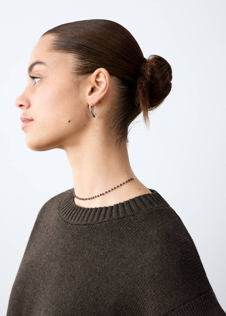 Jumper with shoulder detail — Brown