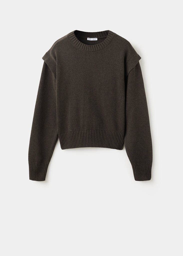 Jumper with shoulder detail — Brown