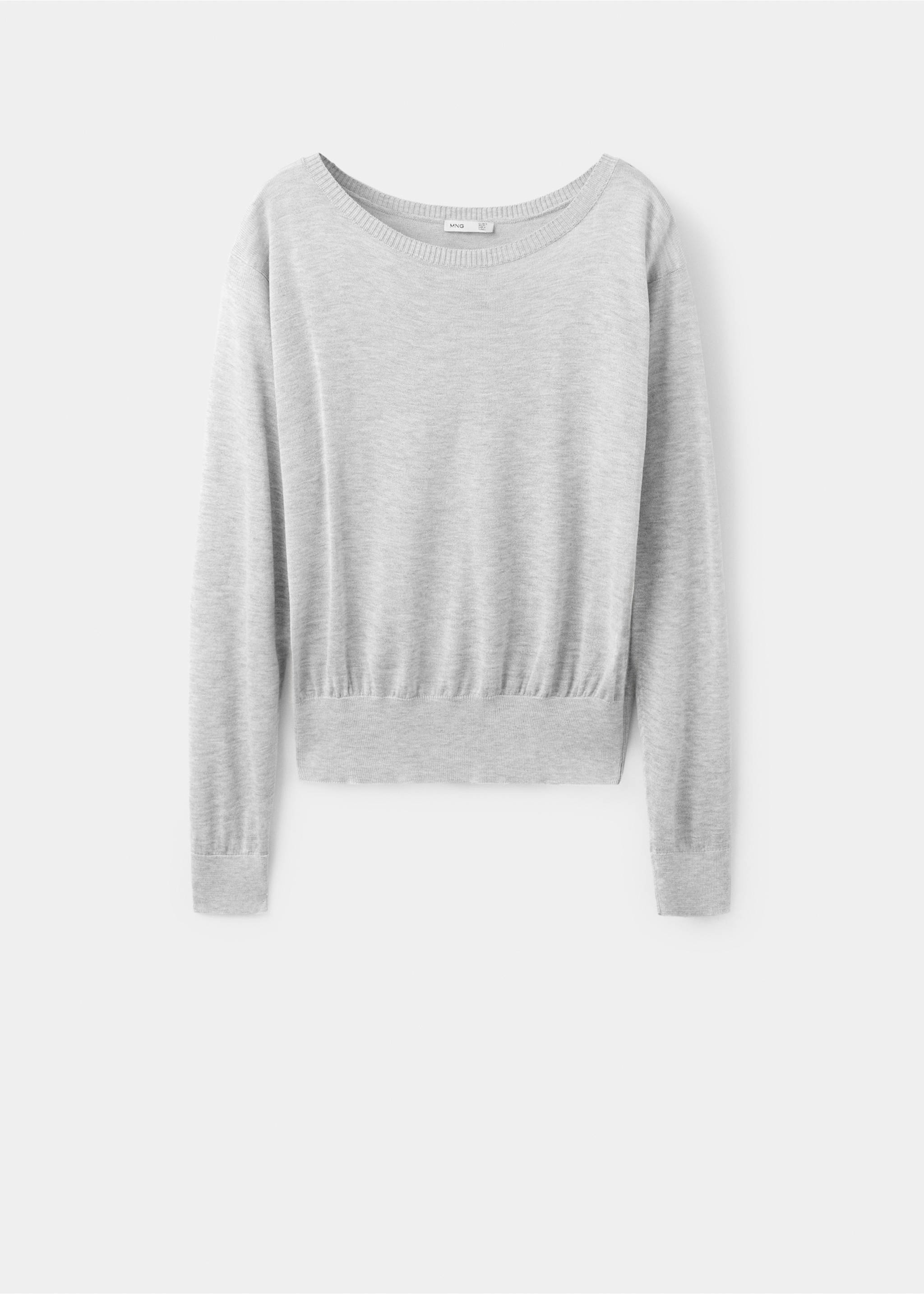 Boat neck sweater - Article without model, Grey. Ref: 27002558-00.