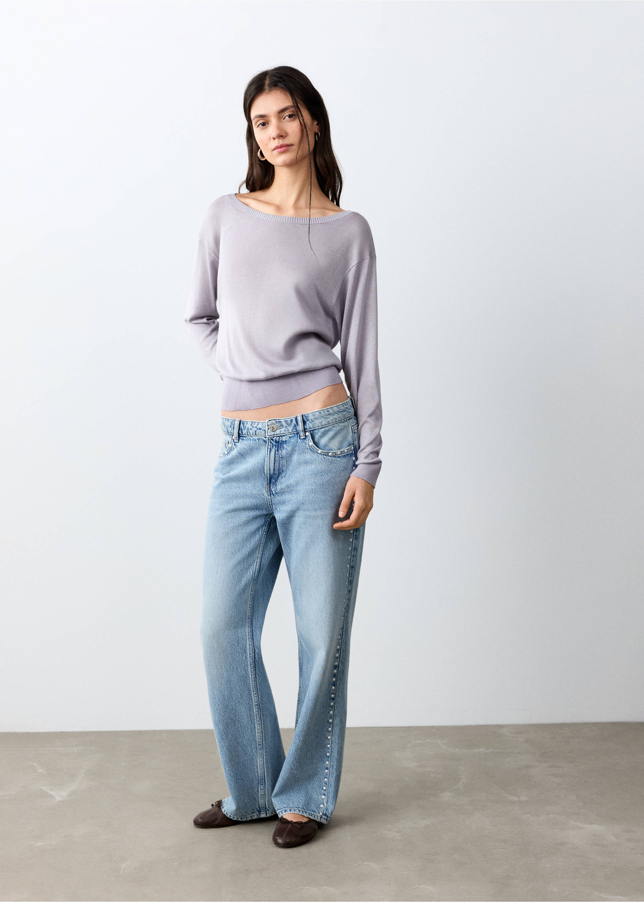 Jersei coll vaixell - Pla general, Morat clar/pastel. Ref: 27002559-00.