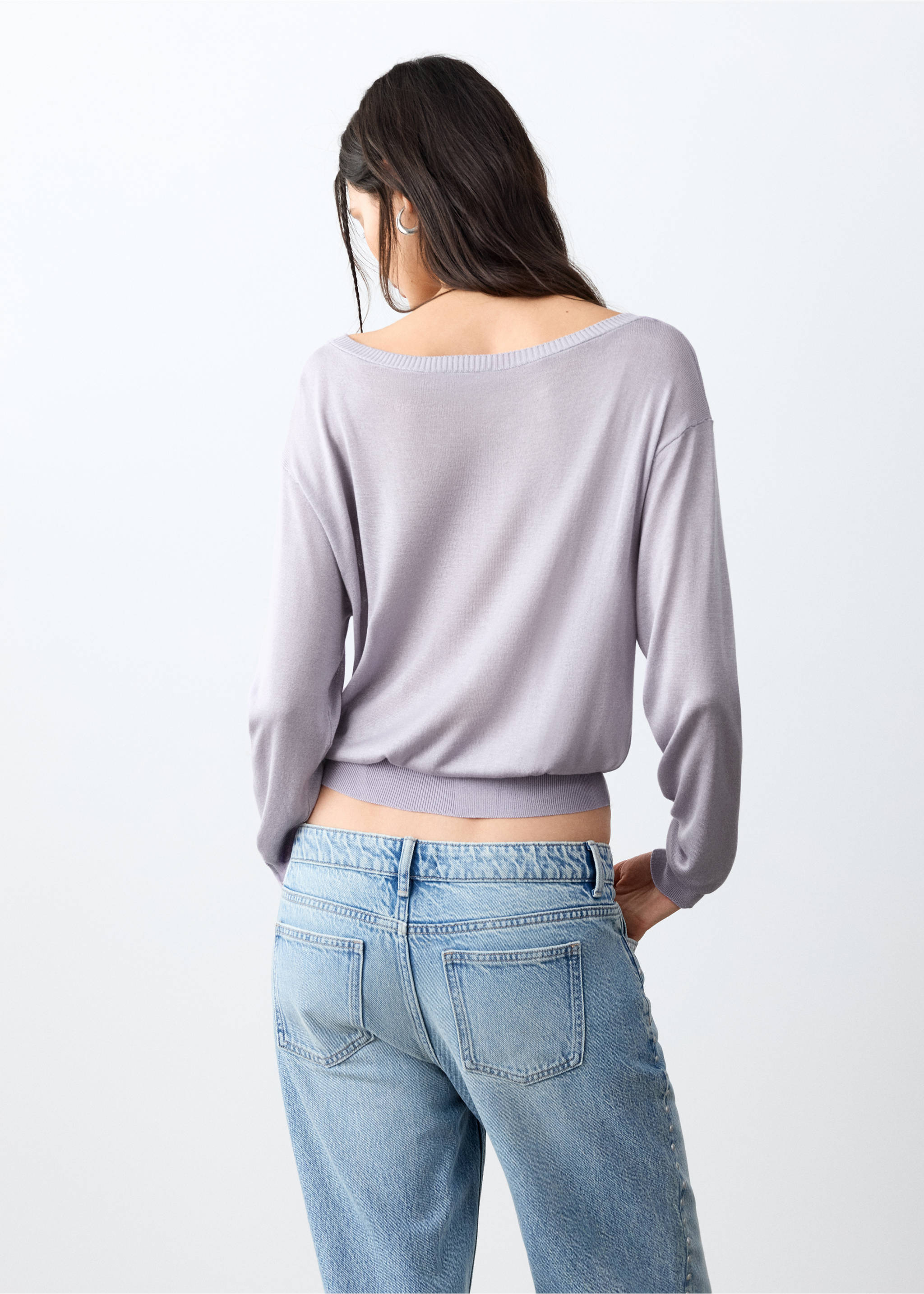 Jersei coll vaixell - Revers de l'article, Morat clar/pastel. Ref: 27002559-00.