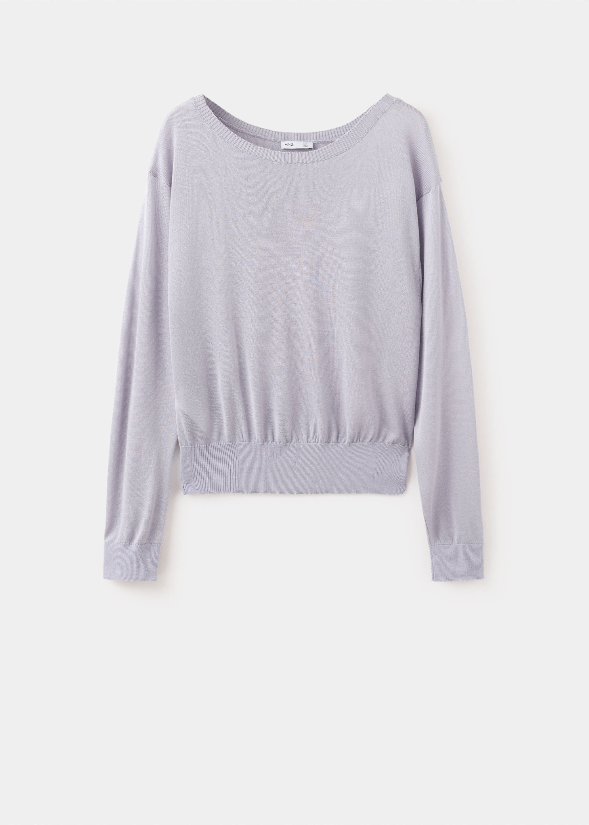 Boat neck sweater - Article without model, Light/Pastel Purple. Ref: 27002559-00.