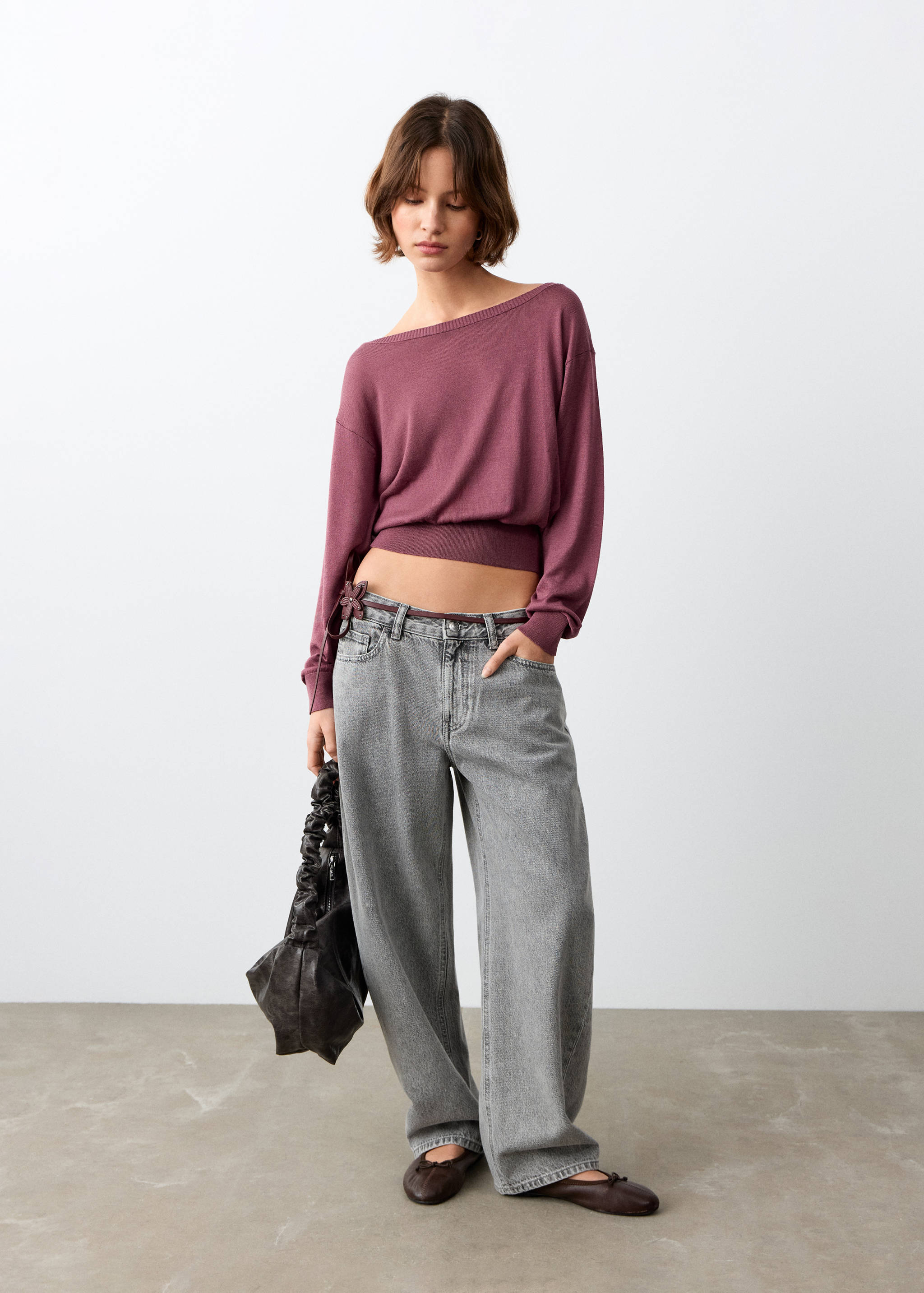 Boat neck sweater - General plane