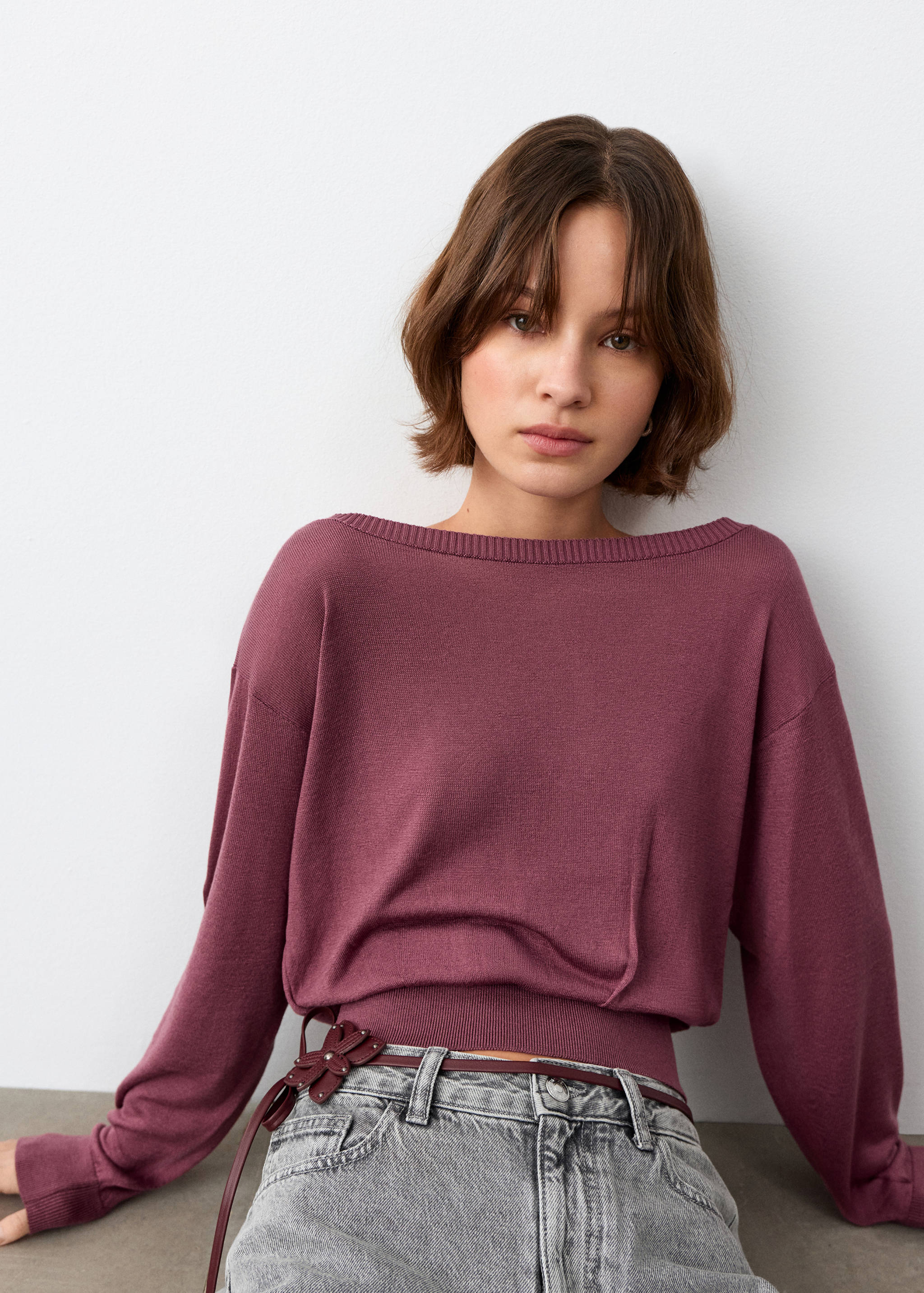 Boat neck sweater - Details of the article 2