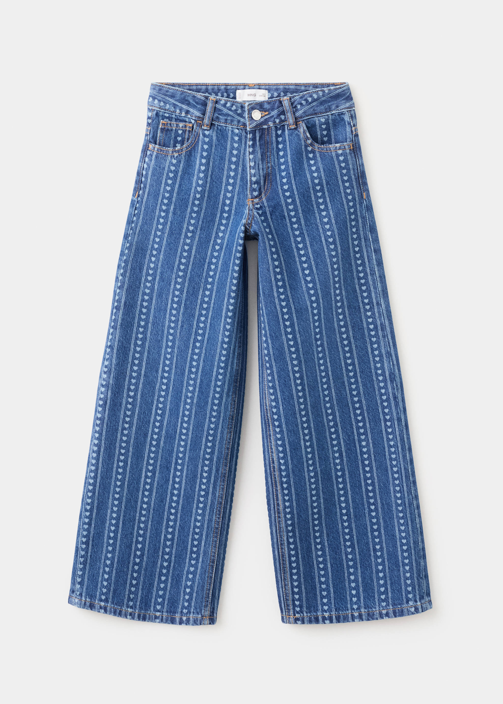 Wide leg printed jeans - Article without model