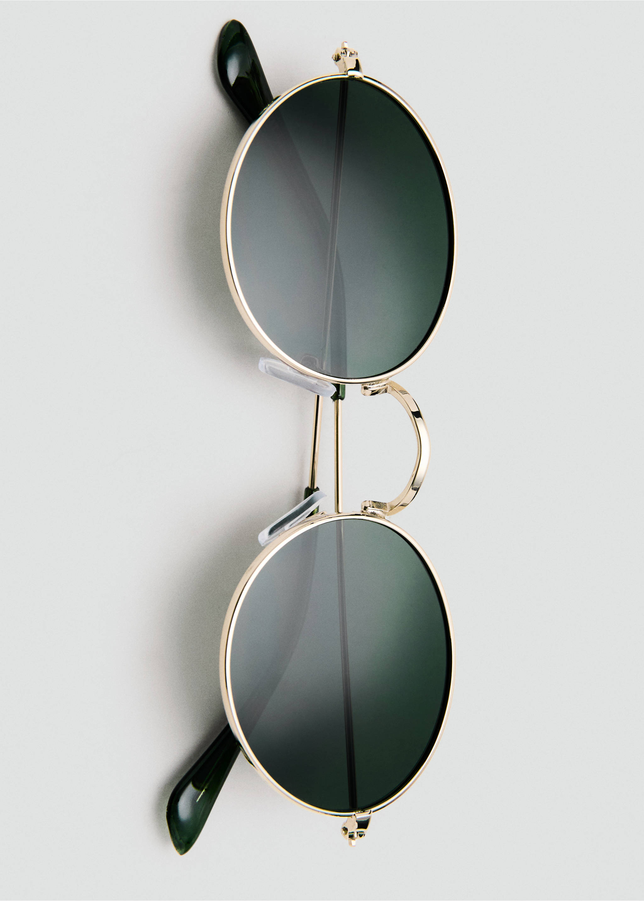 Round metal-frame sunglasses - Details of the article 2, Gold. Ref: 27002900-00.
