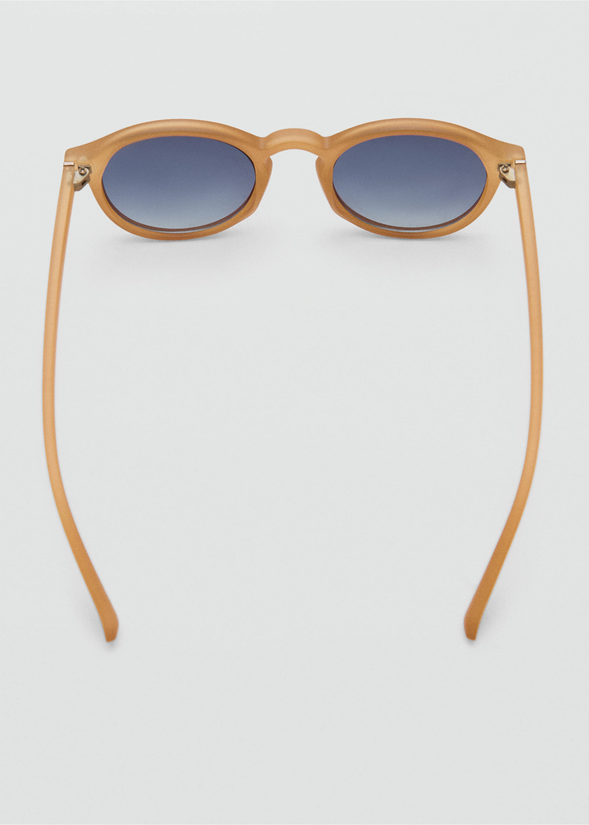 Round-framed sunglasses - Details of the article 1, Mustard. Ref: 27002906-00.
