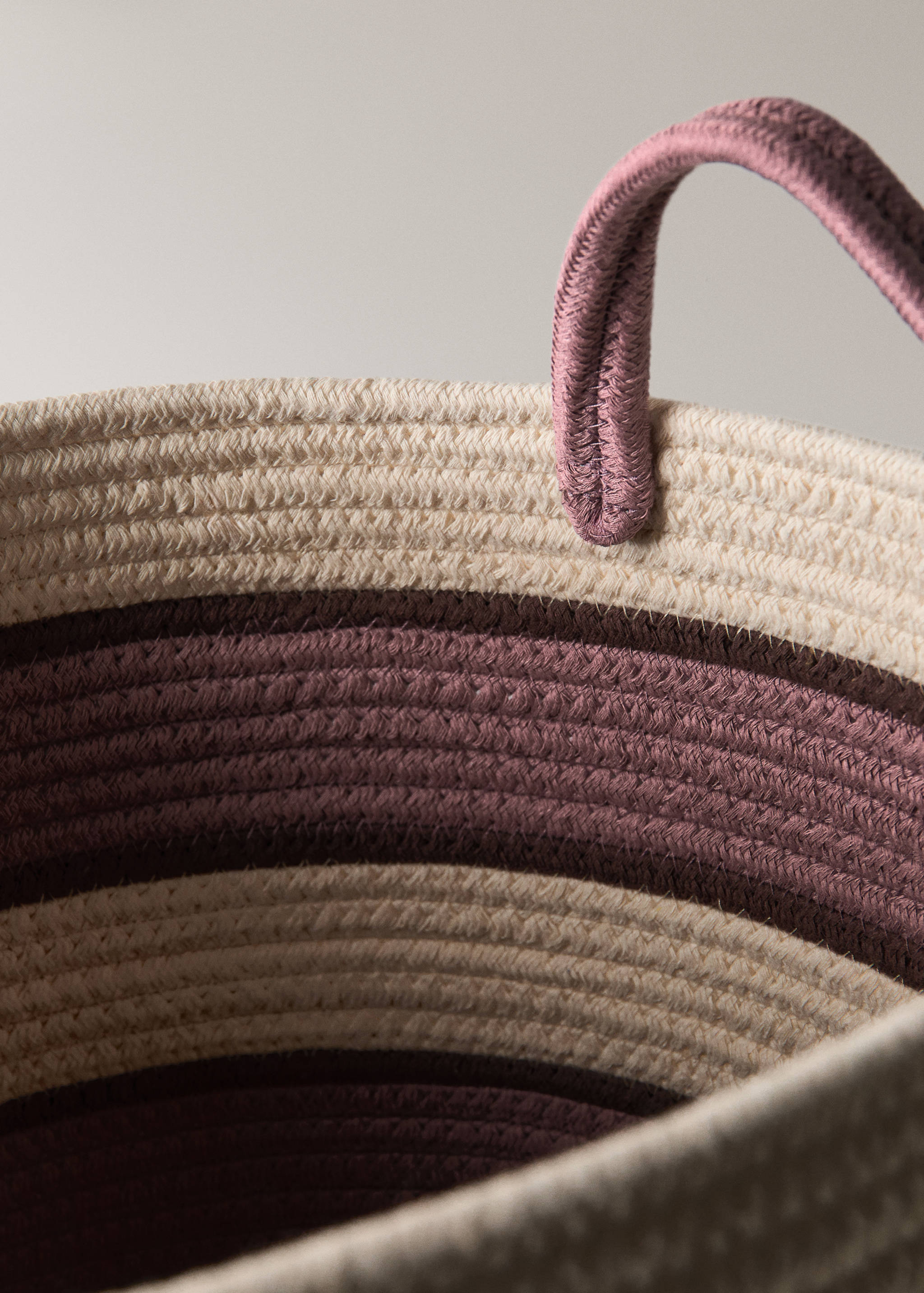 Large striped cotton basket - Details of the article 3