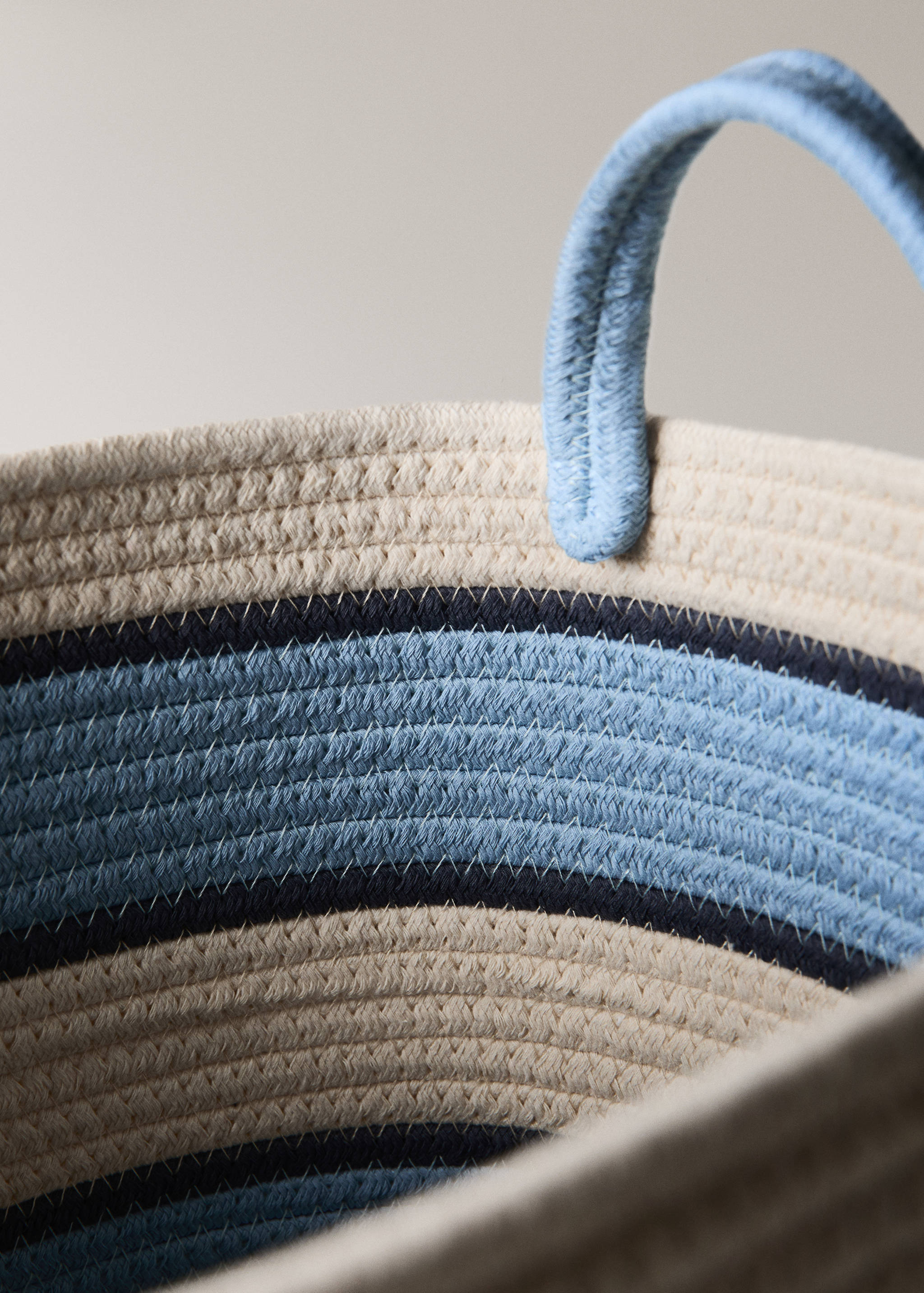 Large striped cotton basket - Details of the article 3