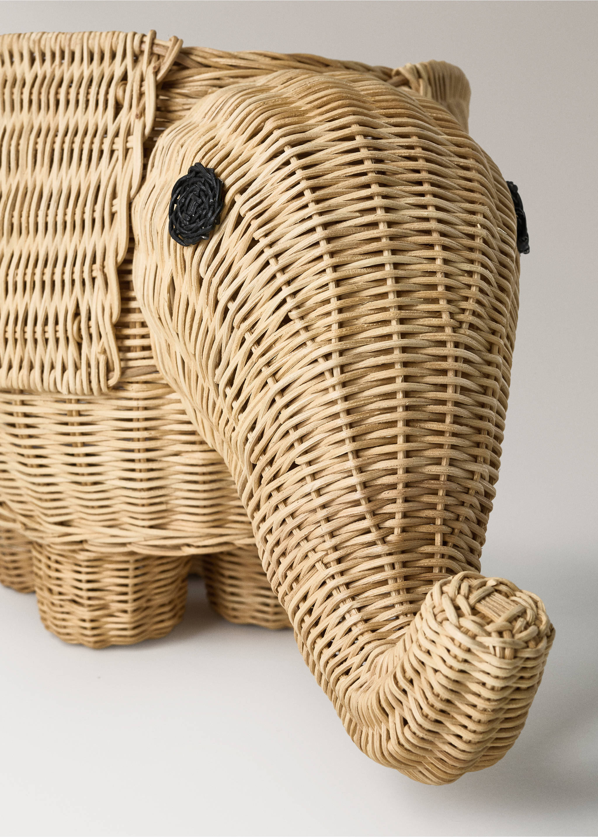 Elephant rattan children's hamper - Details of the article 2, Brown. Ref: 27002916-00.