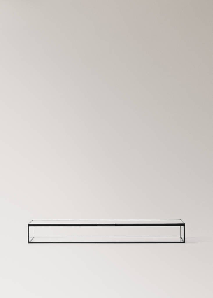 Medium glass jewellery box — Black