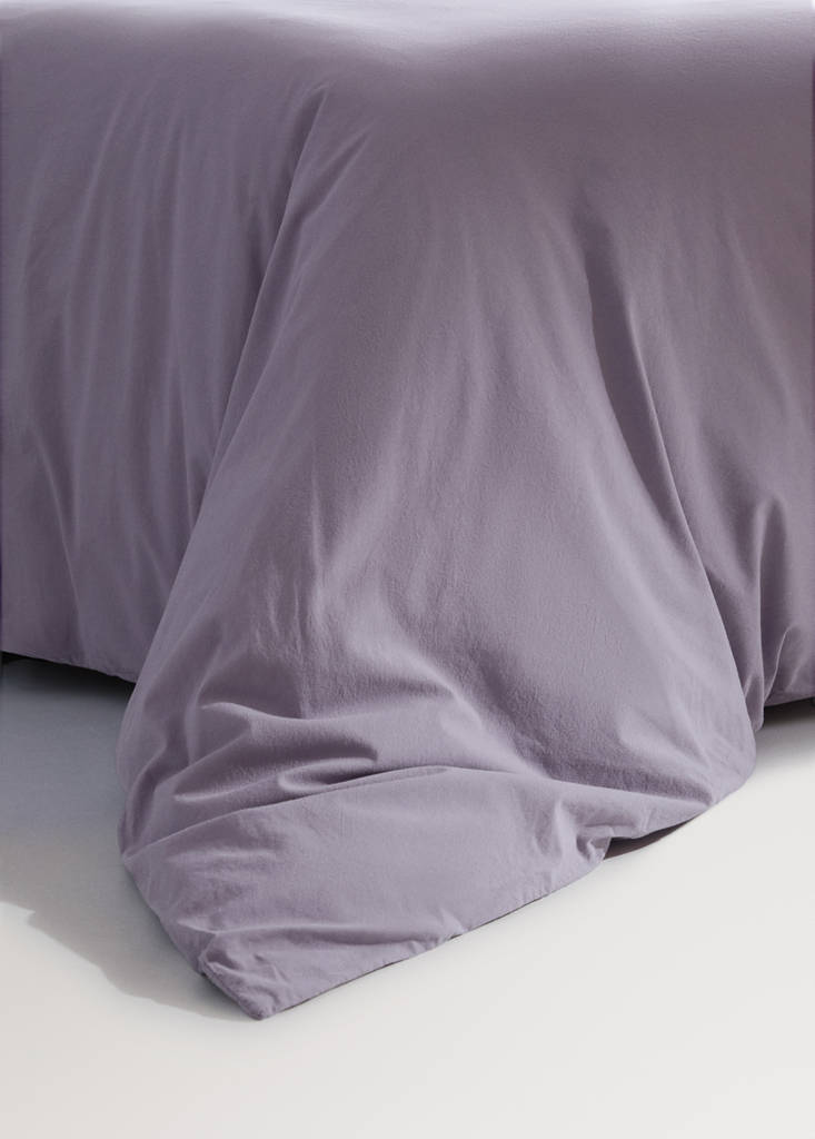 Garment-dyed cotton duvet cover for 180/200cm bed — Light/Pastel Purple