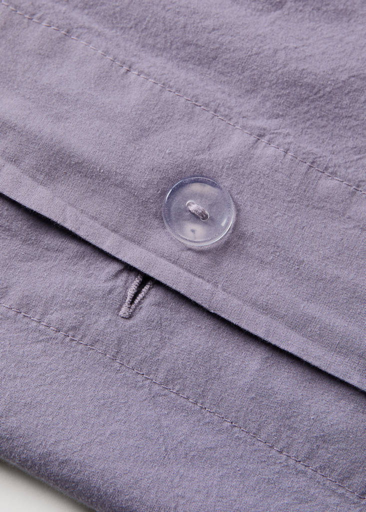 Garment-dyed cotton duvet cover for 180/200cm bed — Light/Pastel Purple