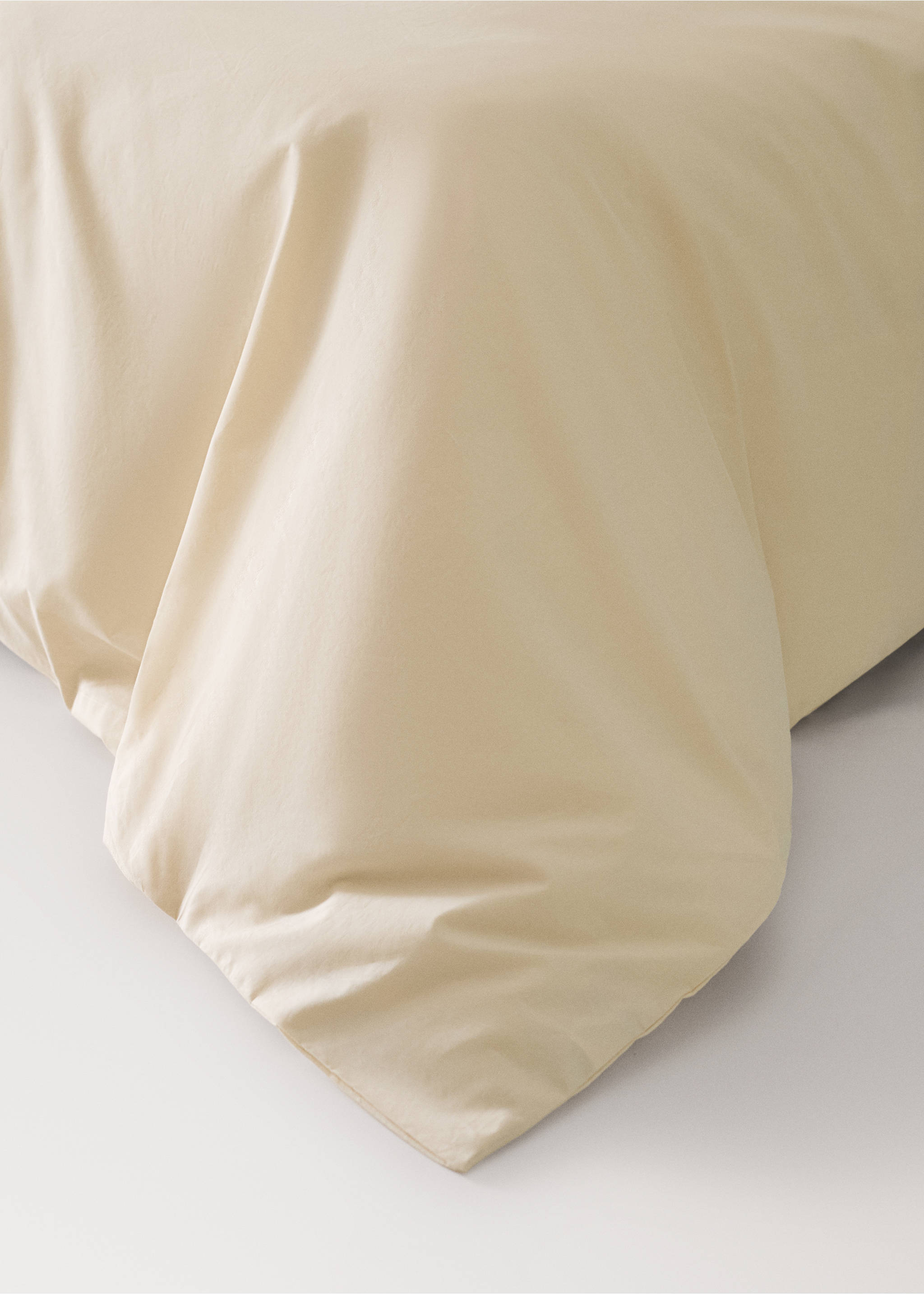 Perkal-Baumwolle Bettbezug 200 Fäden für Bett 90 cm - Detail des Artikels 7, Pastellgelb. Ref: 27002922-00.