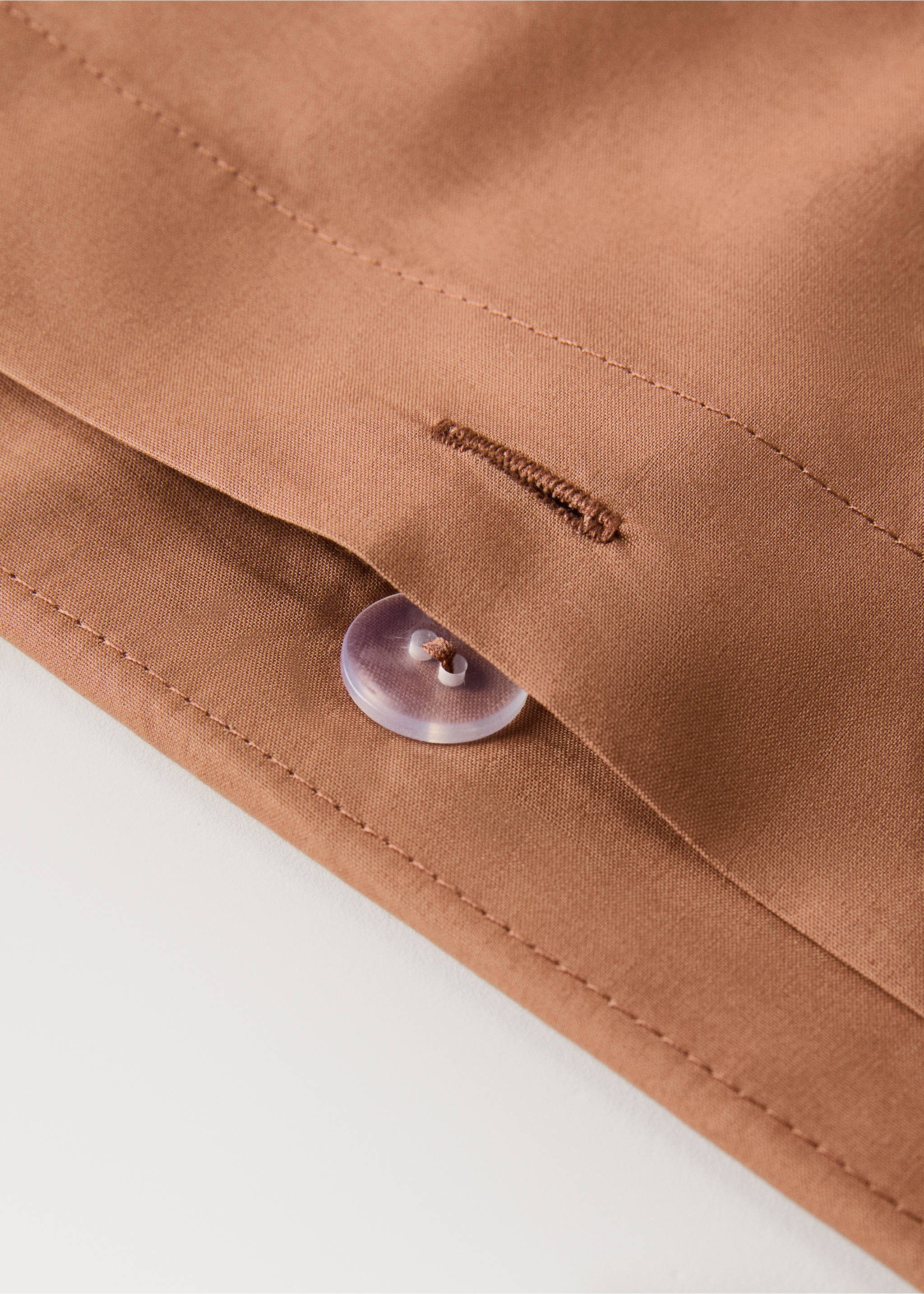 200-thread count percale cotton duvet cover for 150/160 cm bed - Details of the article 1, Burnt Orange. Ref: 27002924-00.