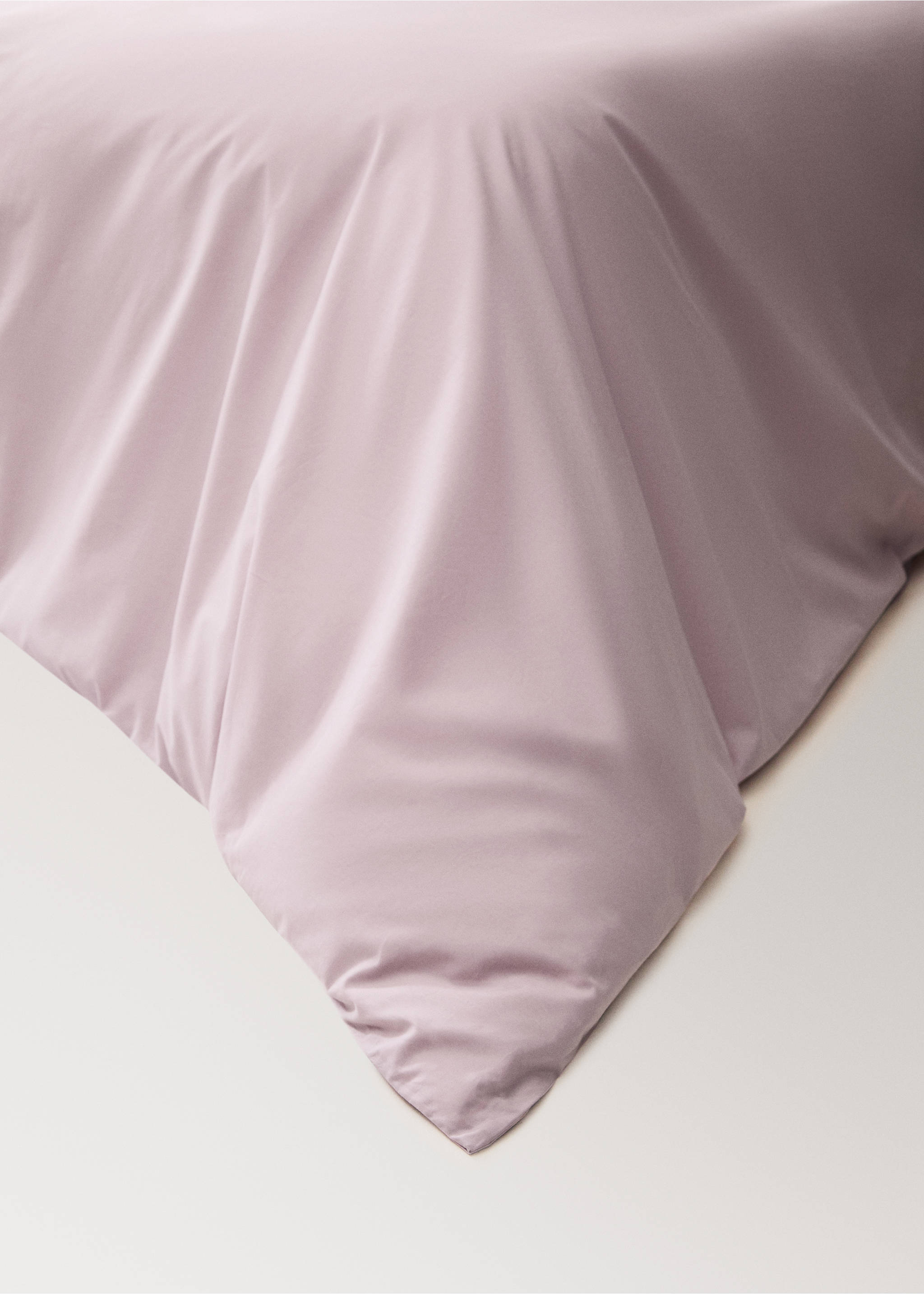 200-thread count percale cotton duvet cover for 150/160 cm bed - Details of the article 8, Light/Pastel Purple. Ref: 27002924-00.