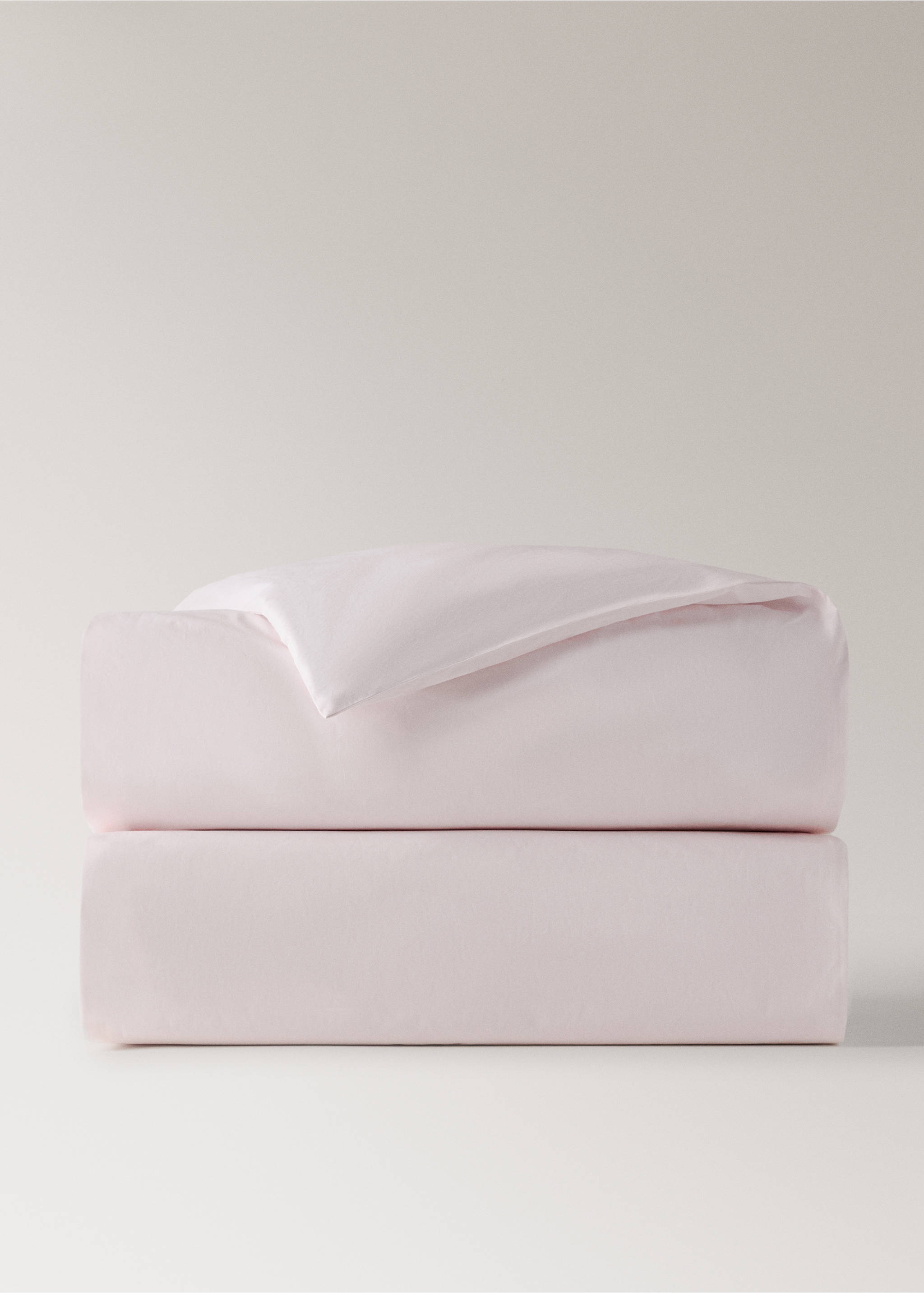 200-thread count percale cotton duvet cover for 150/160 cm bed - Article without model, Light Pink. Ref: 27002924-00.