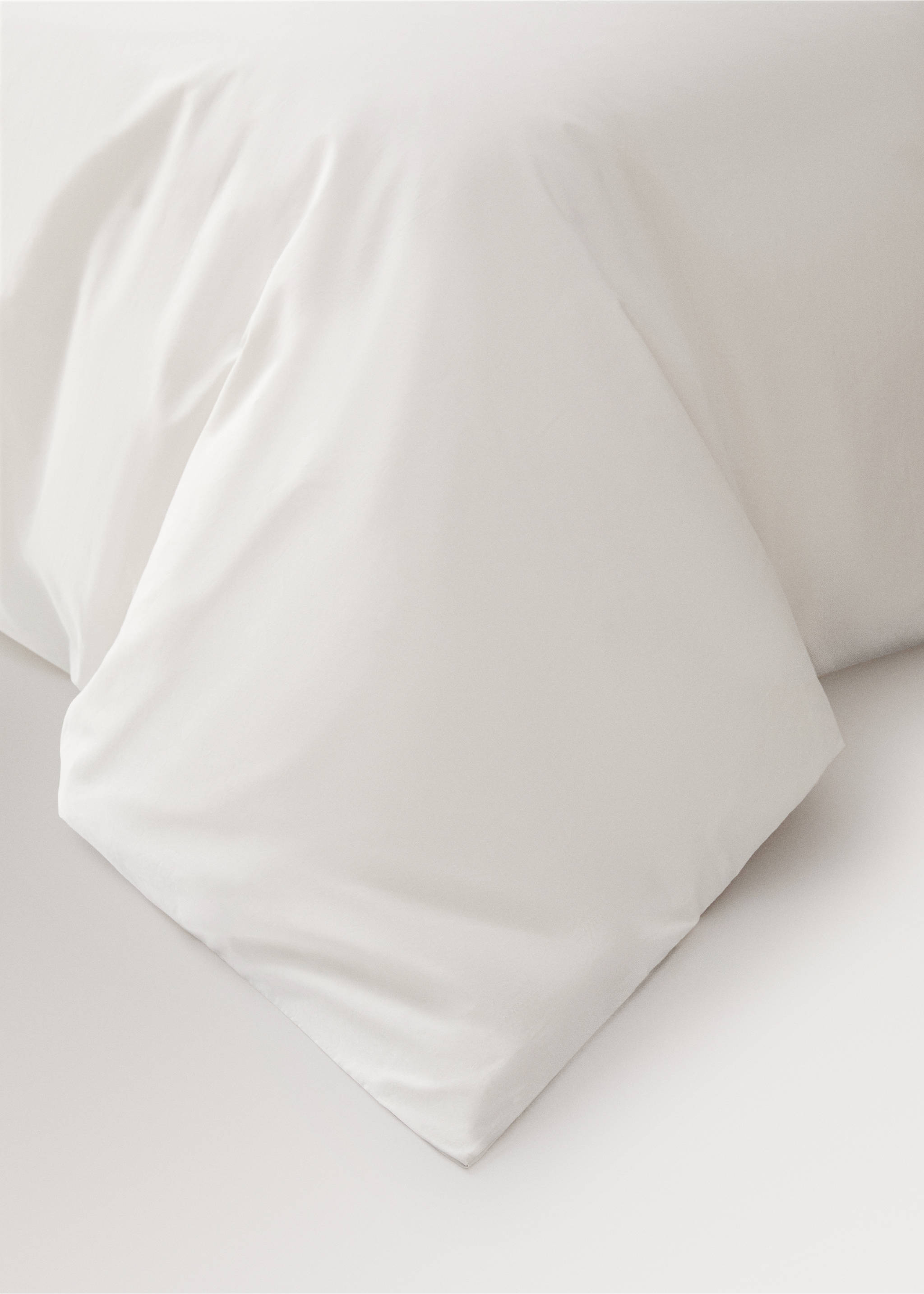 200-thread count percale cotton duvet cover for 180/200 cm bed - Details of the article 8, Ecru. Ref: 27002925-00.