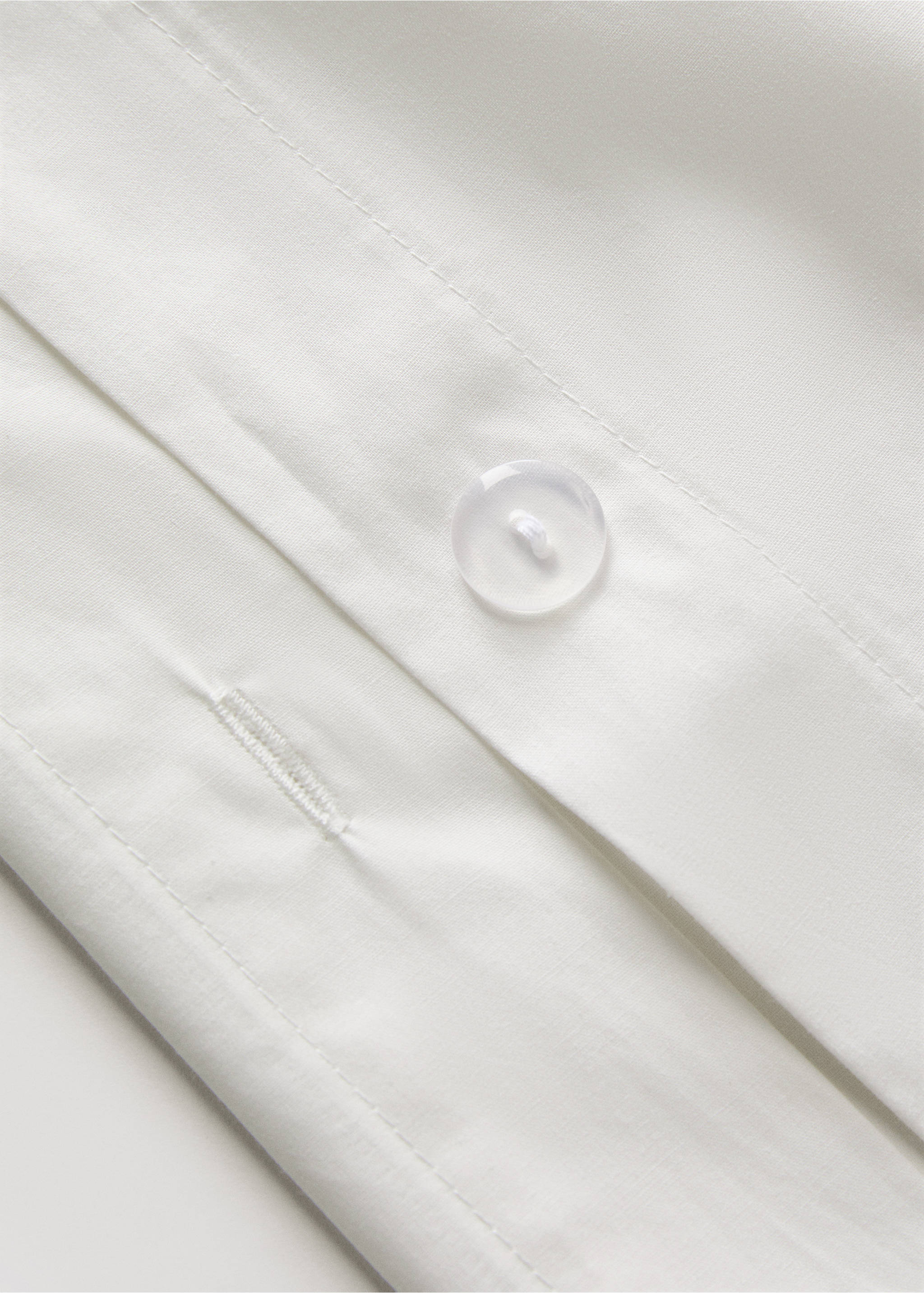 200-thread count percale cotton duvet cover for 180/200 cm bed - Details of the article 2, Ecru. Ref: 27002925-00.
