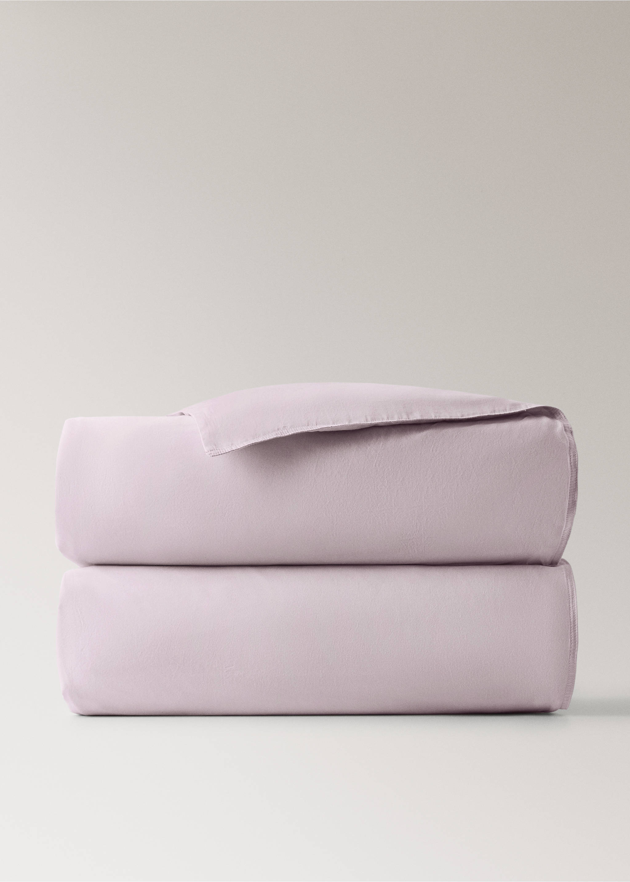 200-thread count percale cotton duvet cover for 200 cm bed - Article without model, Light/Pastel Purple. Ref: 27002926-00.