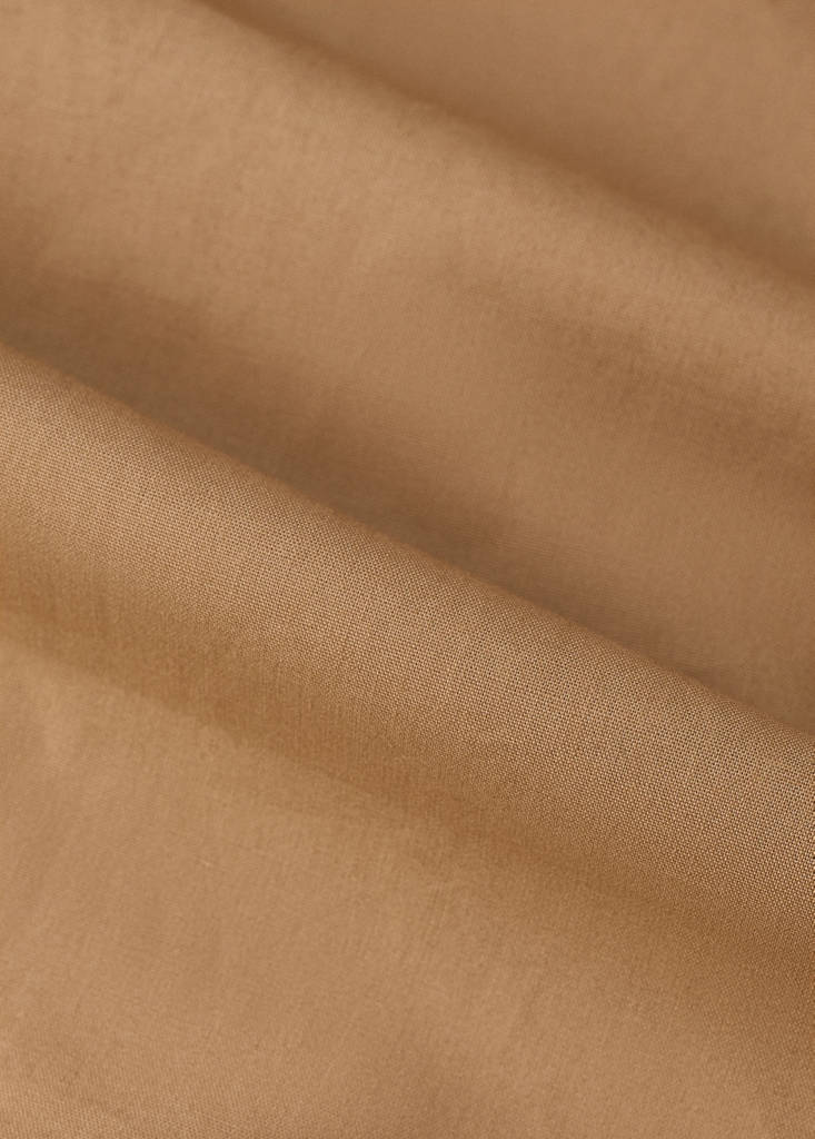 Reversible colour percale cotton duvet cover for a 90 cm bed — Mustard