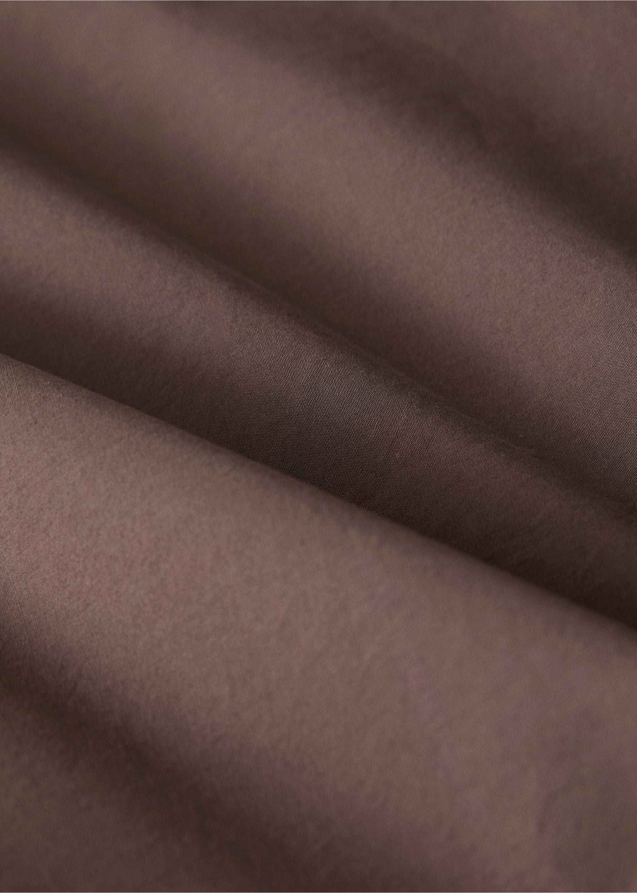 300 thread count double-stitched cotton duvet cover for a 90 cm bed - Details of the article 2, Tobacco Brown. Ref: 27002933-00.