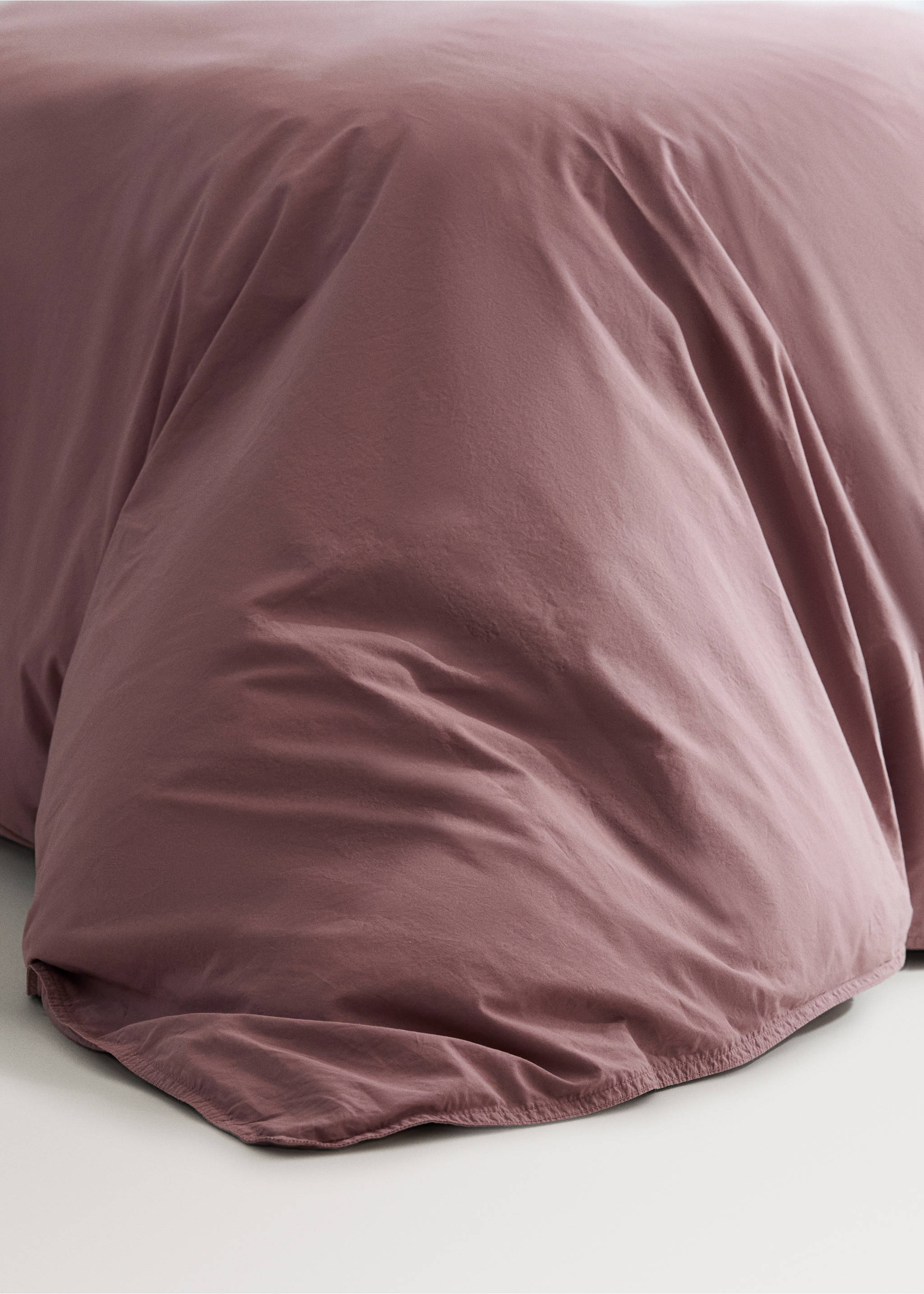 Double stitched duvet cover 300 thread count cotton Bed 180/200 cm - Details of the article 8, Pale Pink. Ref: 27002936-00.