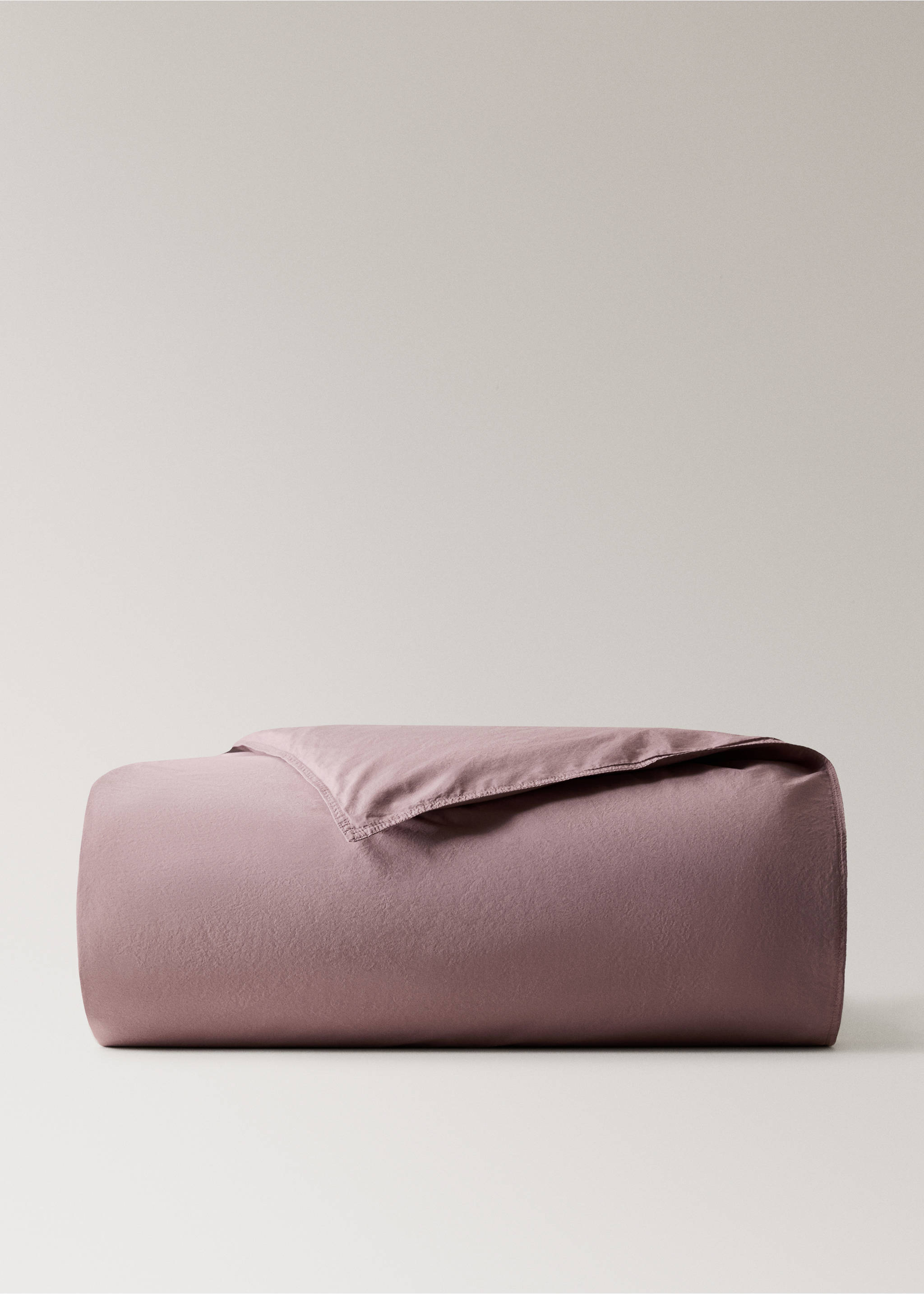 Housse de couette double surpiqûre 300 fils coton lit 180/200 cm - Article sans modèle, Rose pâle. Ref: 27002936-00.