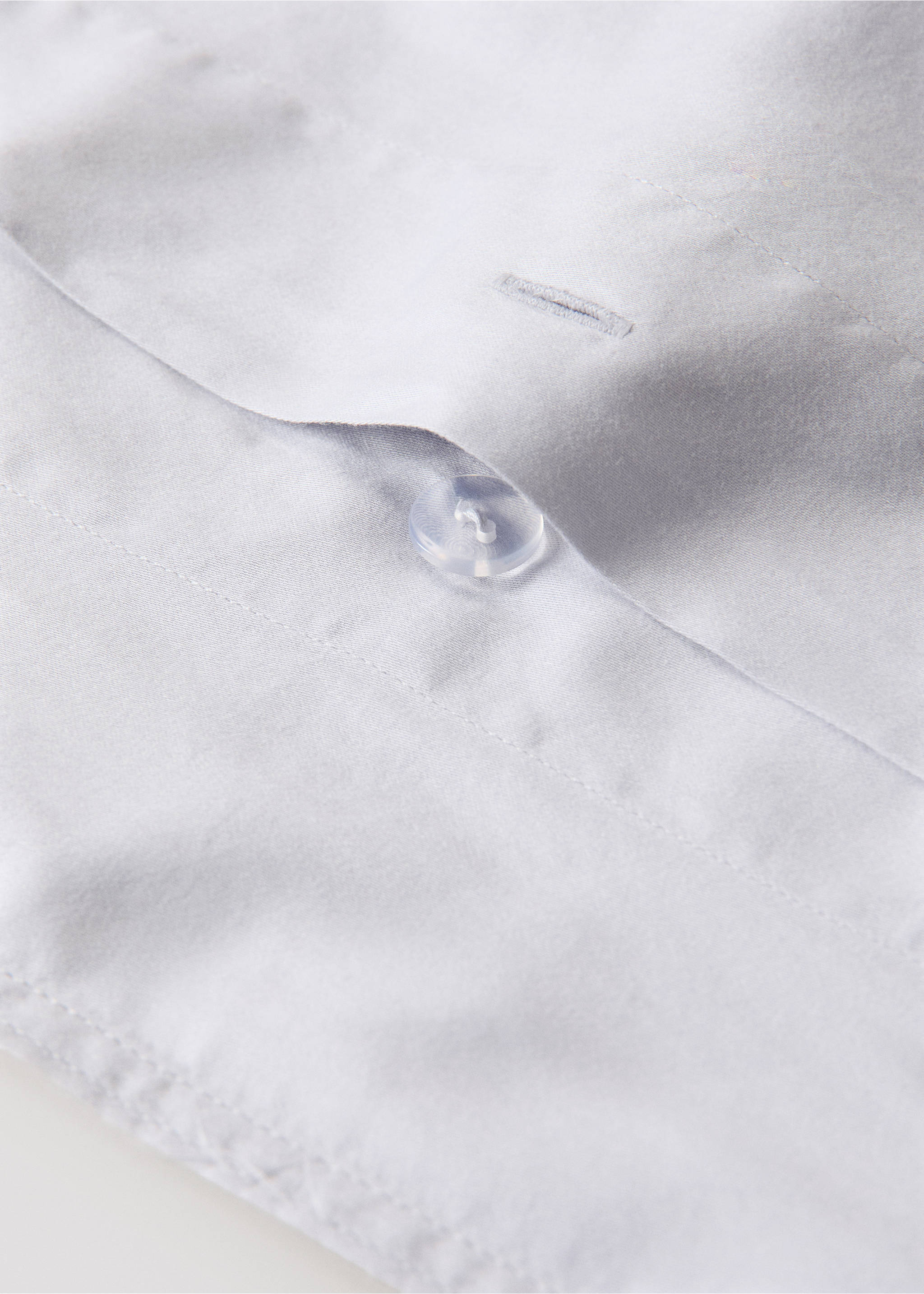Double-stitched satin duvet cover for 90 cm bed - Details of the article 2, Light/Pastel Purple. Ref: 27002942-00.