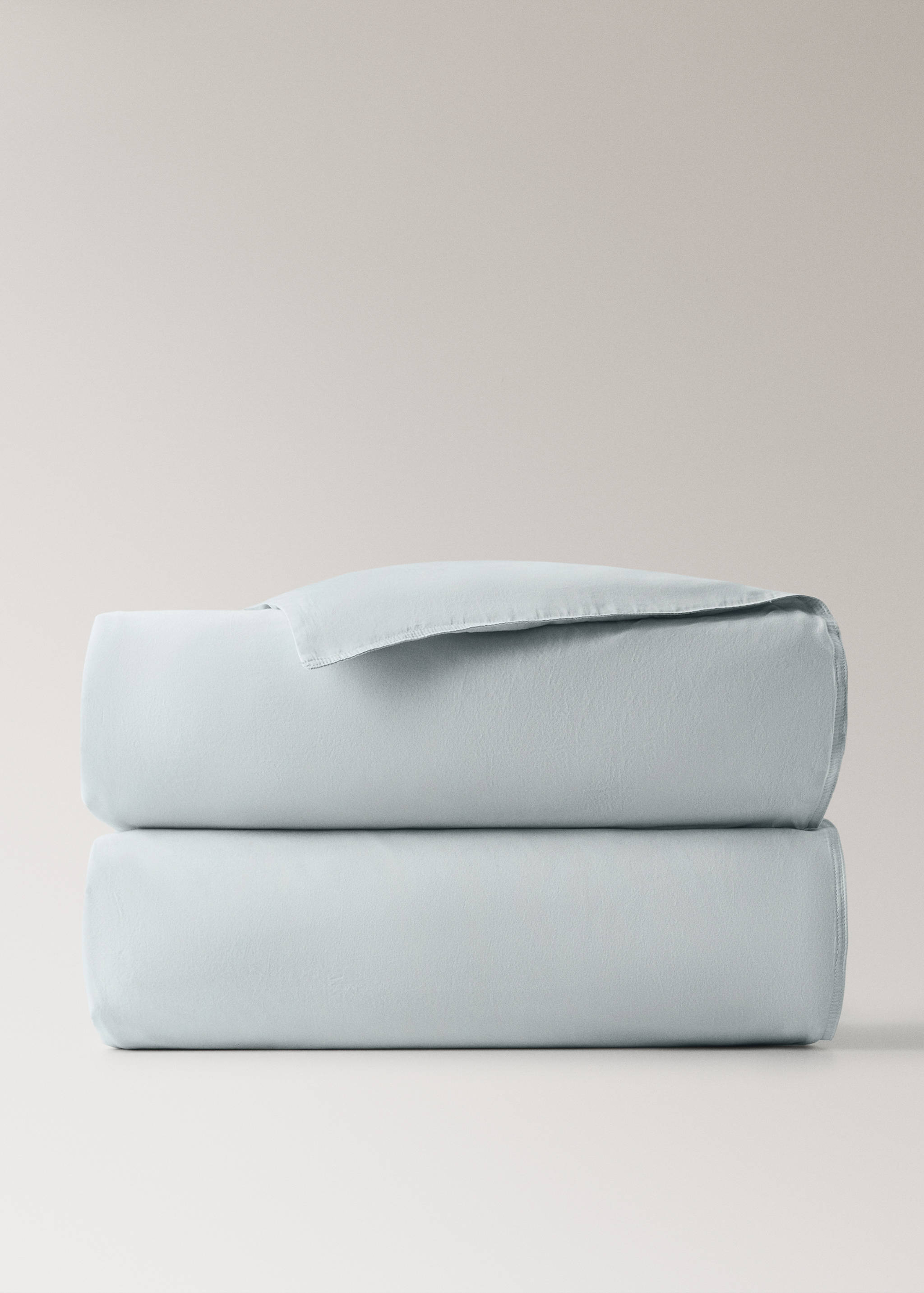 Double-stitched satin duvet cover for 135/140 cm bed - Article without model