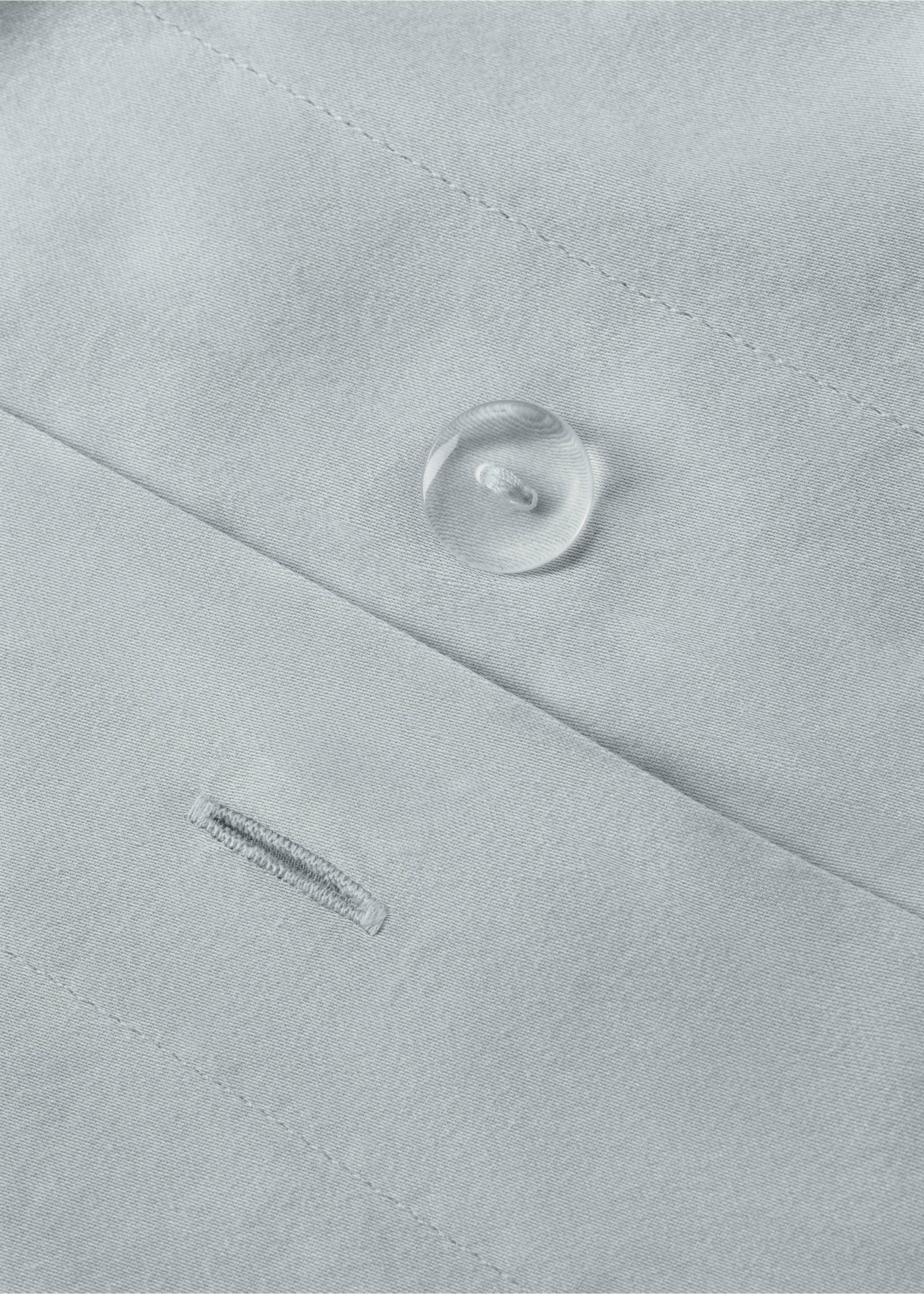 Double-stitched satin duvet cover for 150/160 cm bed - Details of the article 2, Aqua Green. Ref: 27002944-00.