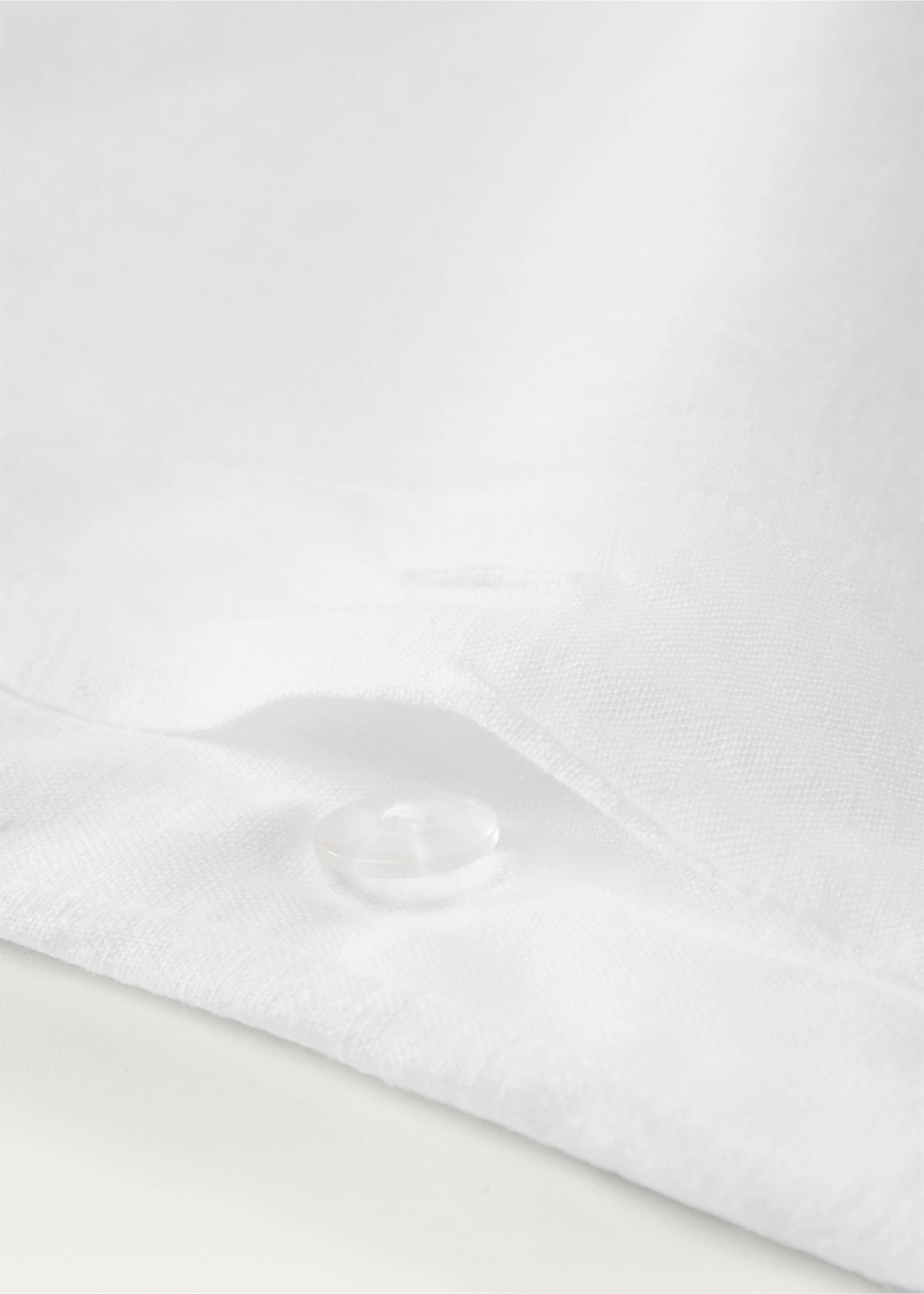 Washed linen duvet cover for 150/160 cm bed - Details of the article 1, White. Ref: 27002946-00.