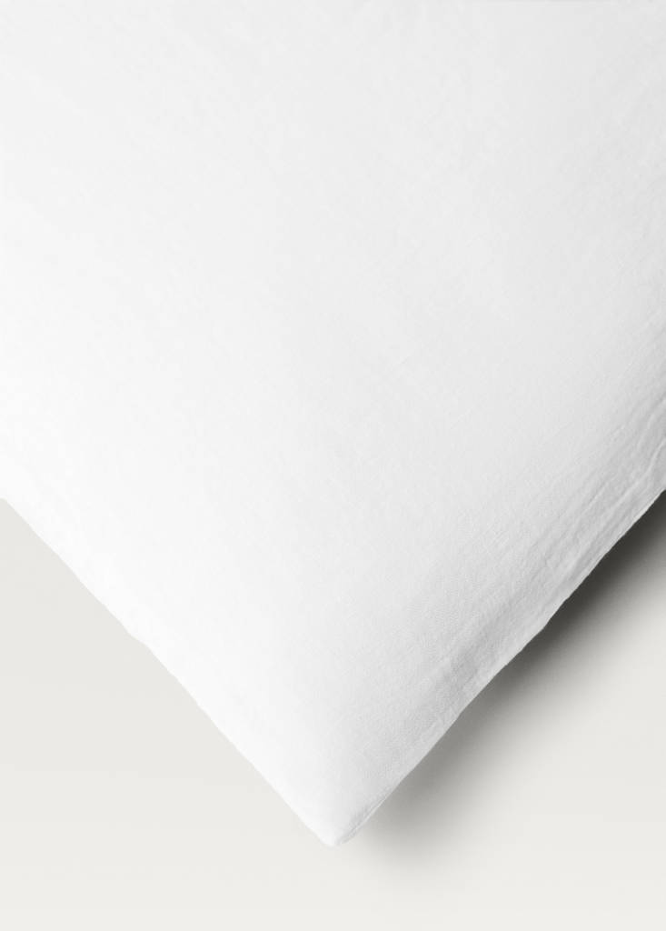 Washed linen duvet cover for 180/200 cm bed — White
