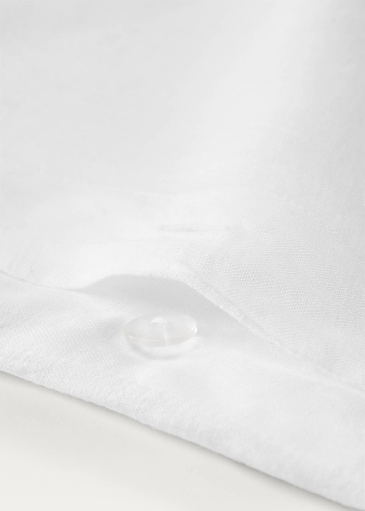 Washed linen duvet cover for 135/140 cm bed — White